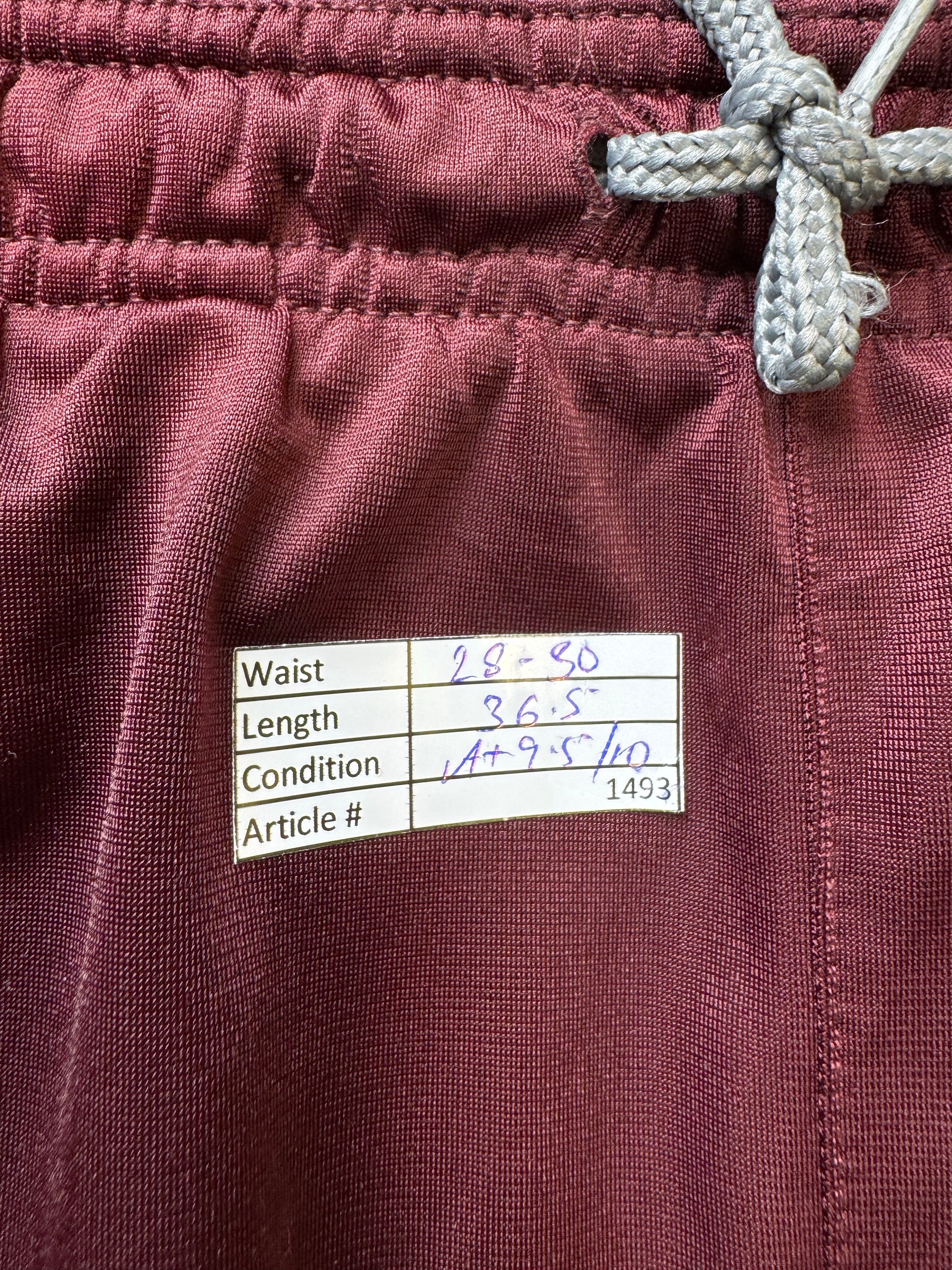 Athletic Works® Waist: 28" to 30" | Maroon | Sports Trousers | Poly | 1493 - Genuine Maal