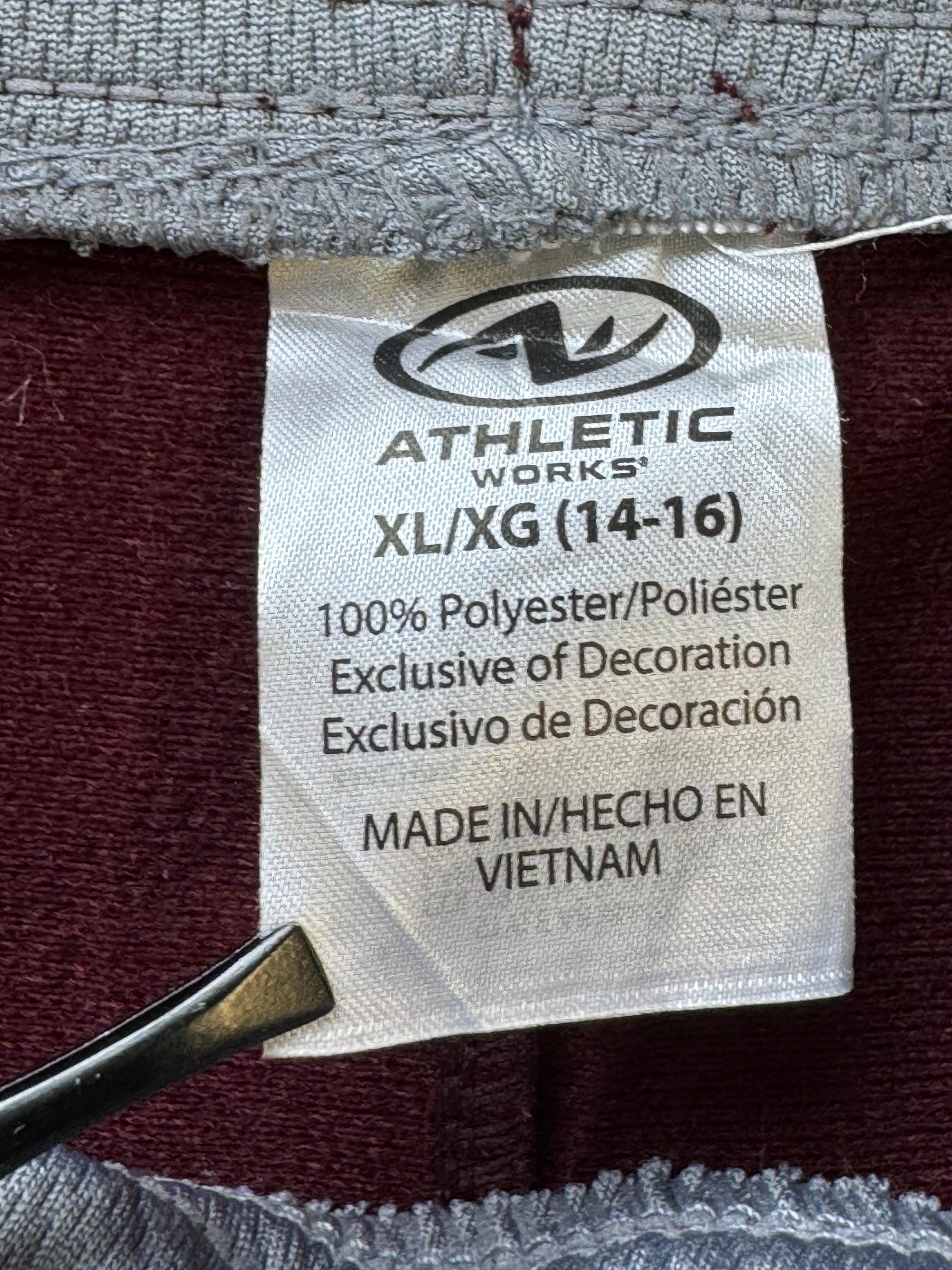 Athletic Works® Waist: 28" to 30" | Maroon | Sports Trousers | Poly | 1493 - Genuine Maal