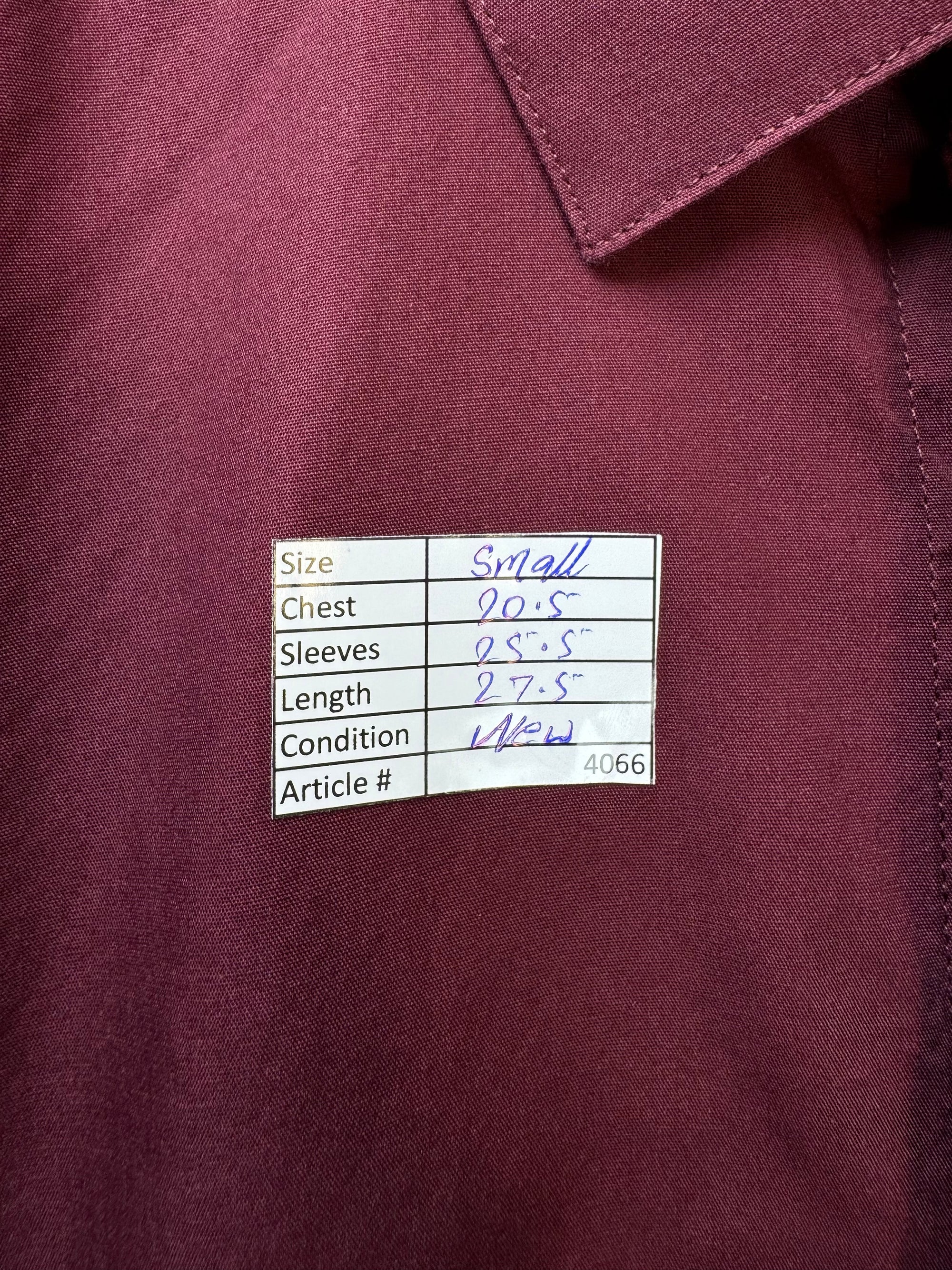 Primark® Small | Chest: 20.5" | Maroon | Shirt | Cotton | 4066 - Genuine Maal