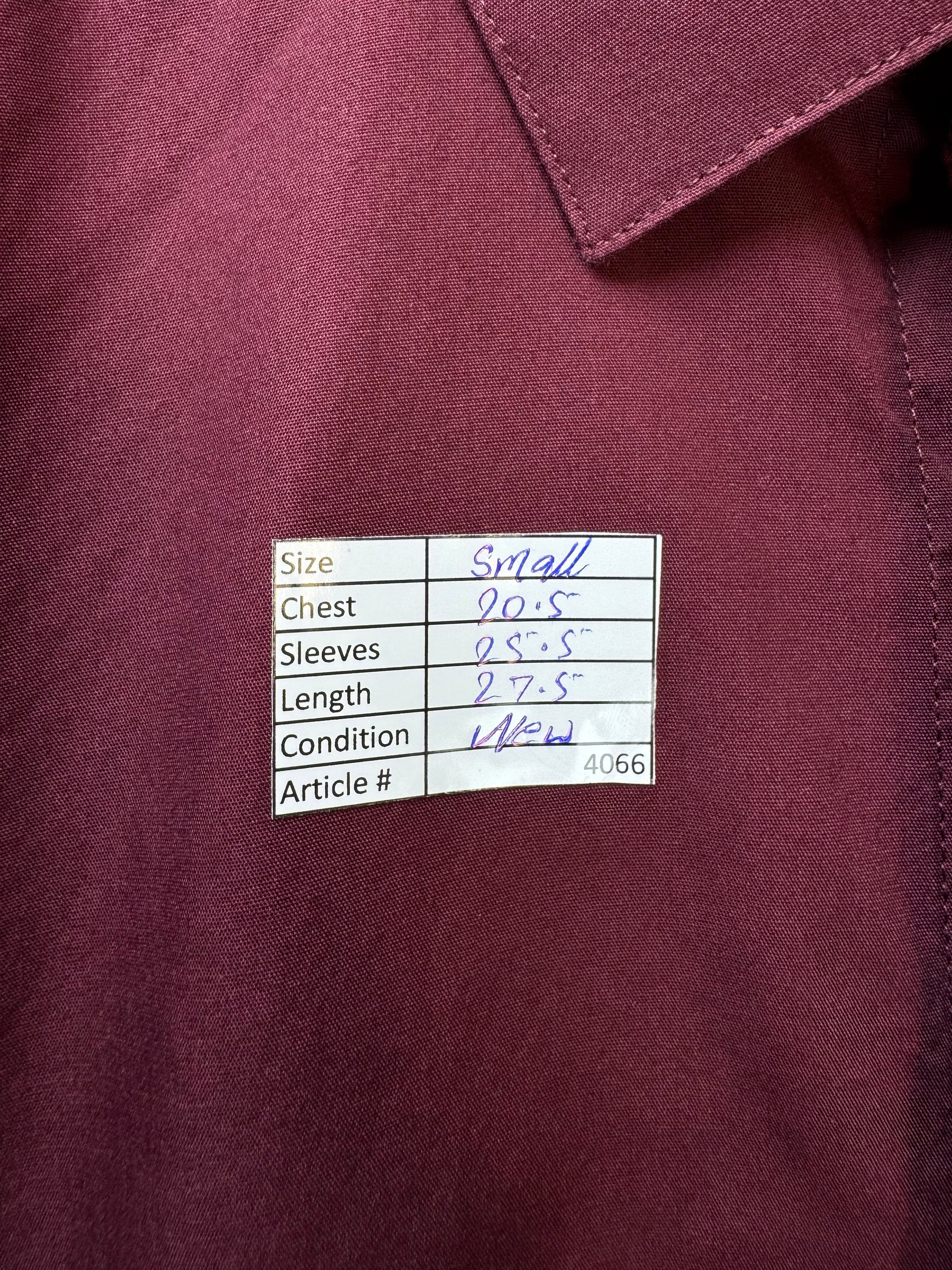 Primark® Small | Chest: 20.5" | Maroon | Shirt | Cotton | 4066 - Genuine Maal