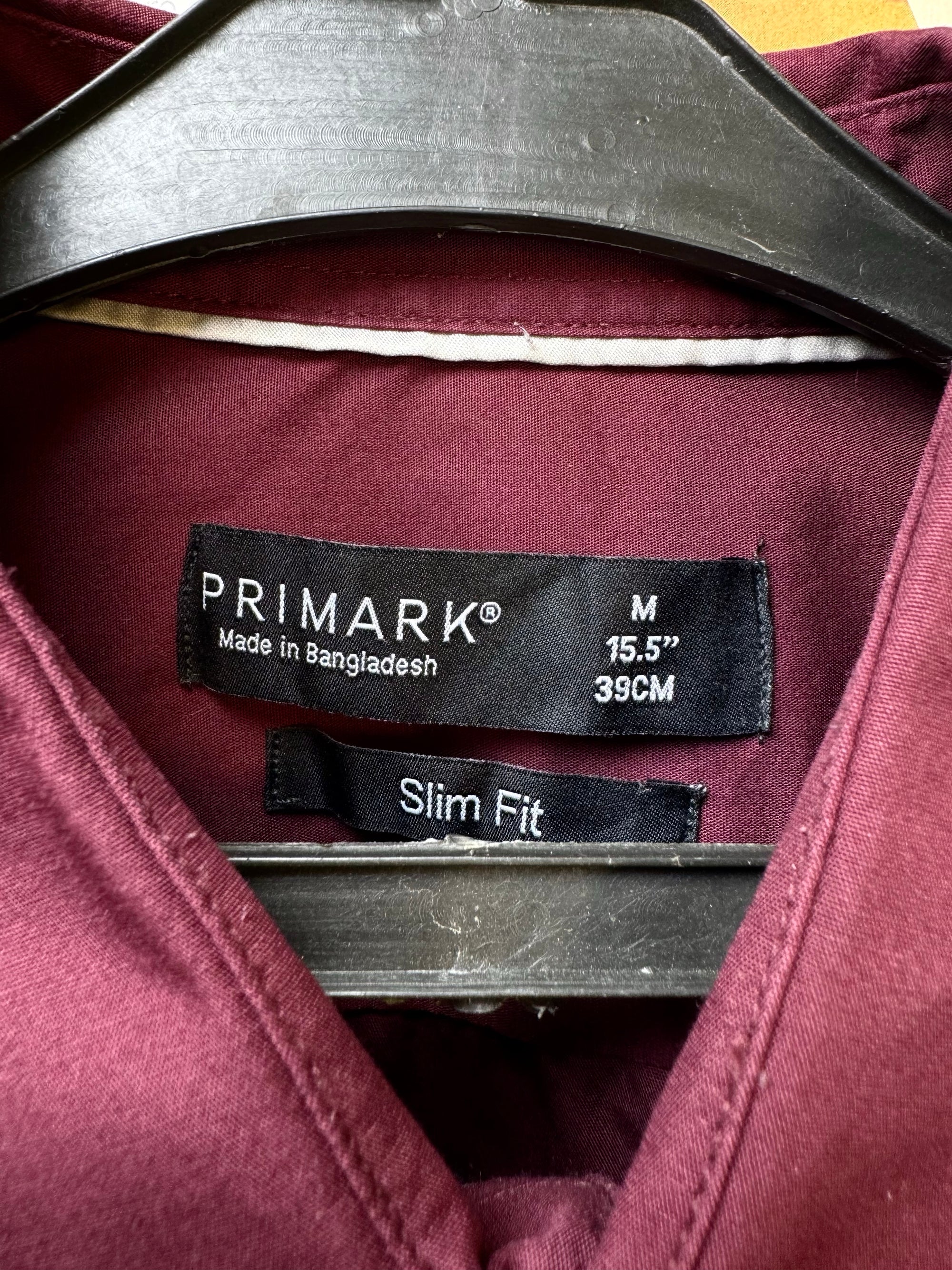 Primark® Small | Chest: 20.5" | Maroon | Shirt | Cotton | 4066 - Genuine Maal