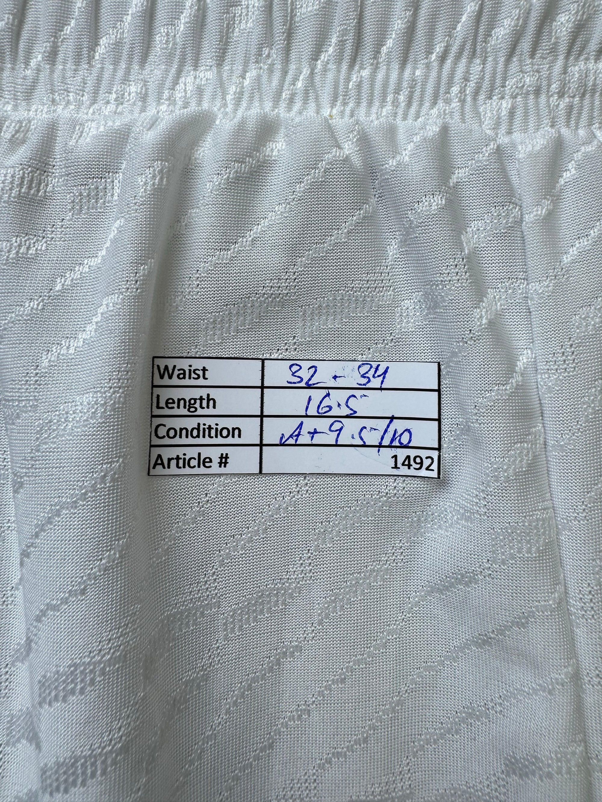 Adid*s® Waist: 32" to 34" | White | Real Mmadrid FC Sports Shorts | Poly | 1492 - Genuine Maal