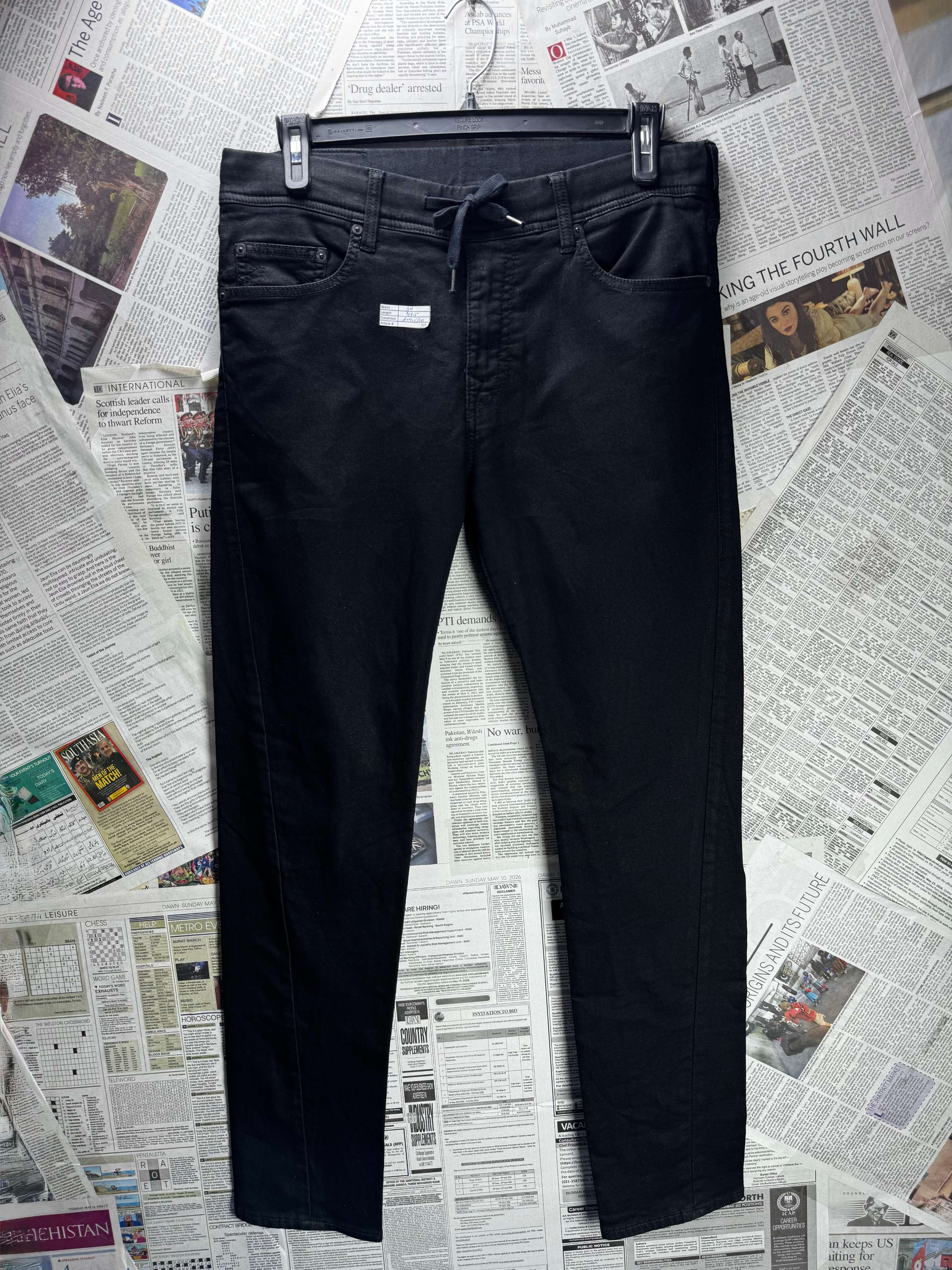 True Religion® Waist: 34" | Blue | Draw String Denim Pants | Poly - Cotton - Elastane | 3166 - Genuine Maal