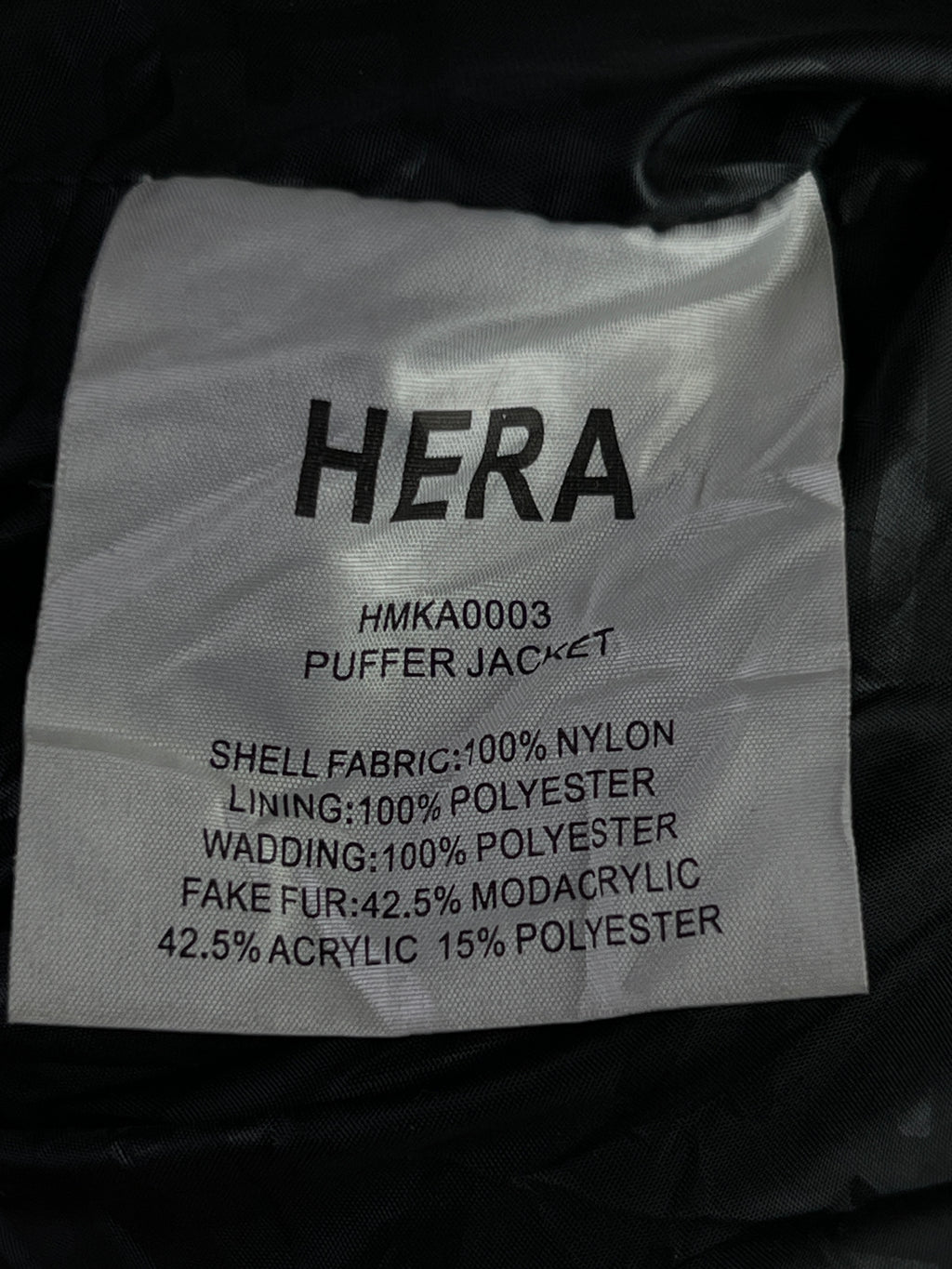 Hera® Large | Chest: 23" | Black | Puffer Jacket with Hoodie | Nylon | 2246 - Genuine Maal