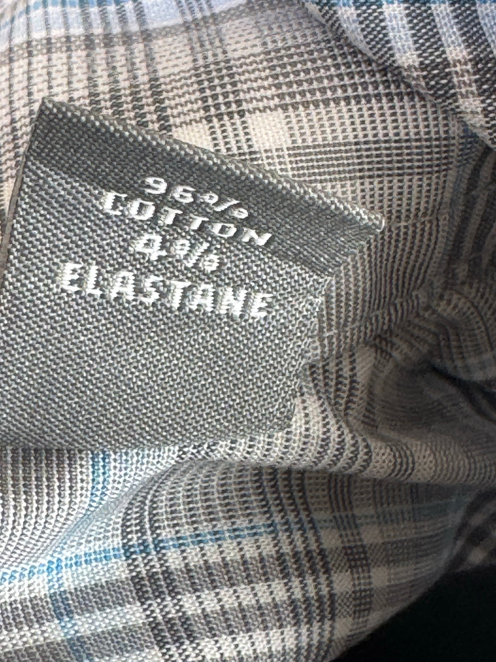 Michael Kors® L/XL | Chest: 24.5" | Grey Plaid | Shirt | Cotton - Elastane | 4058 - Genuine Maal