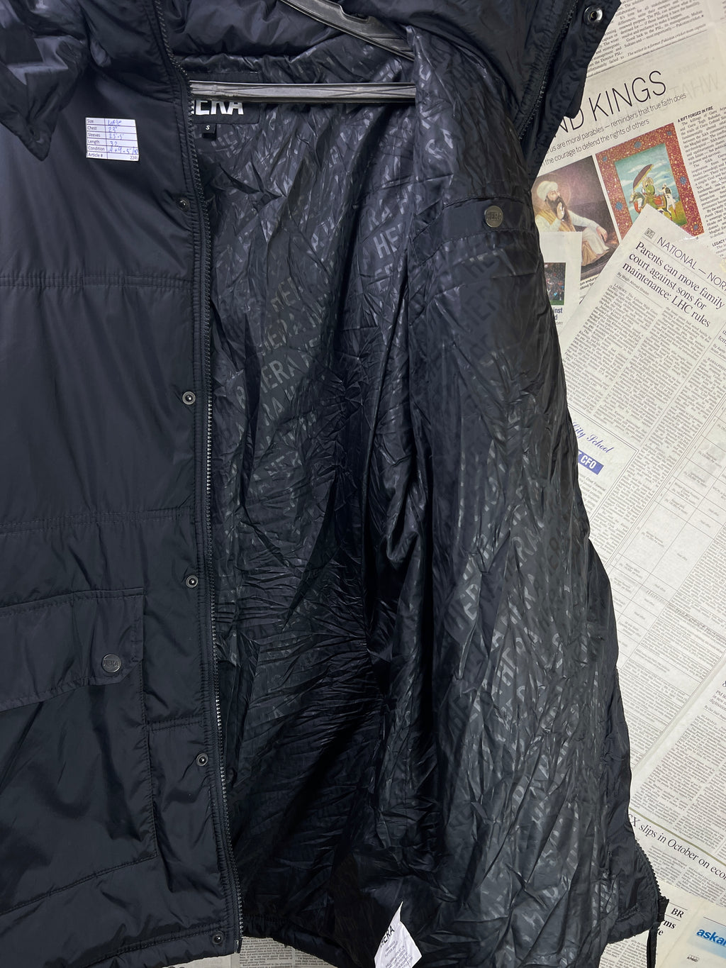 Hera® Large | Chest: 23" | Black | Puffer Jacket with Hoodie | Nylon | 2246 - Genuine Maal