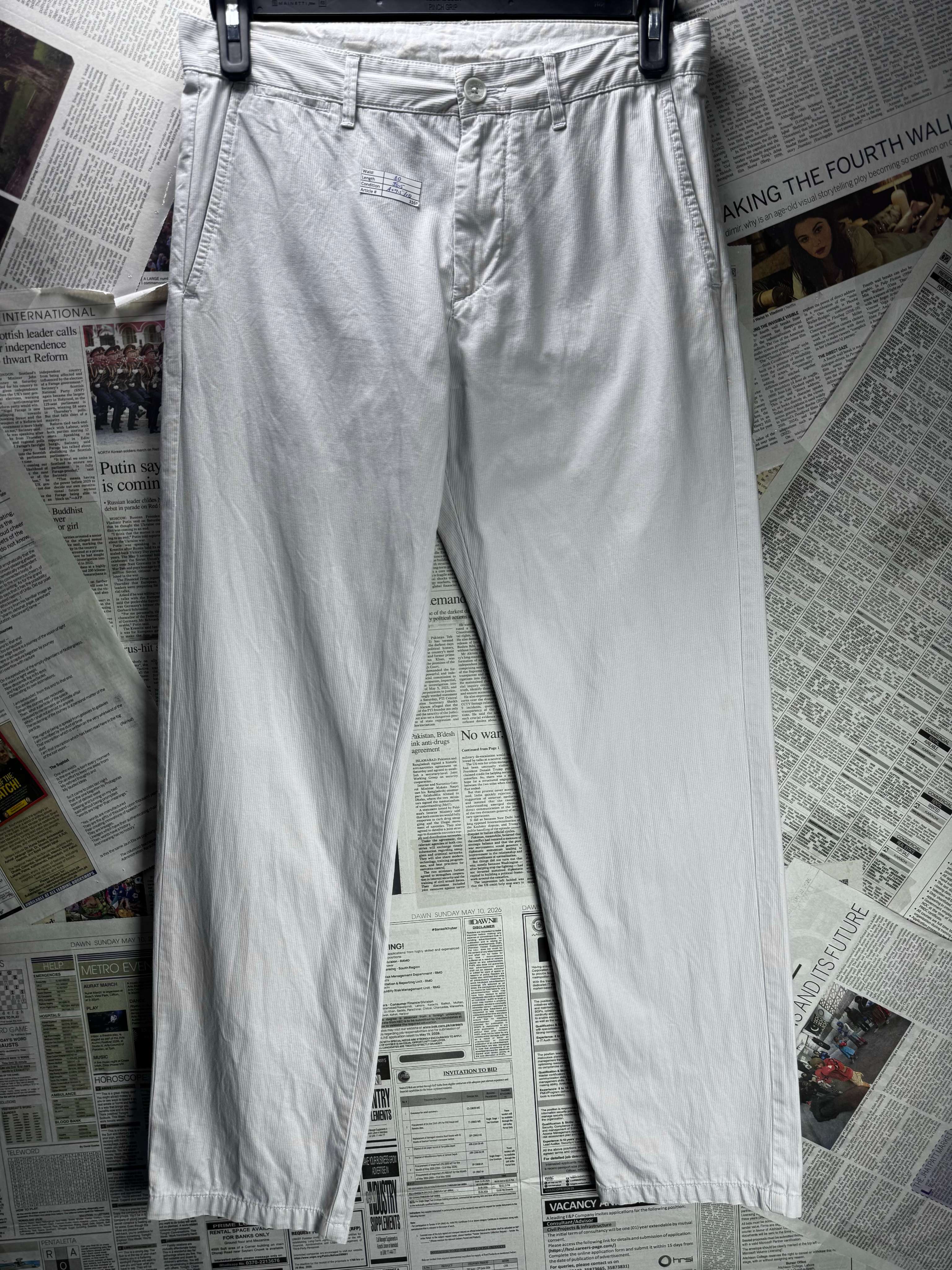Calvin Klein® Waist: 30" | White | Chino Pant | Cotton | 3169 - Genuine Maal