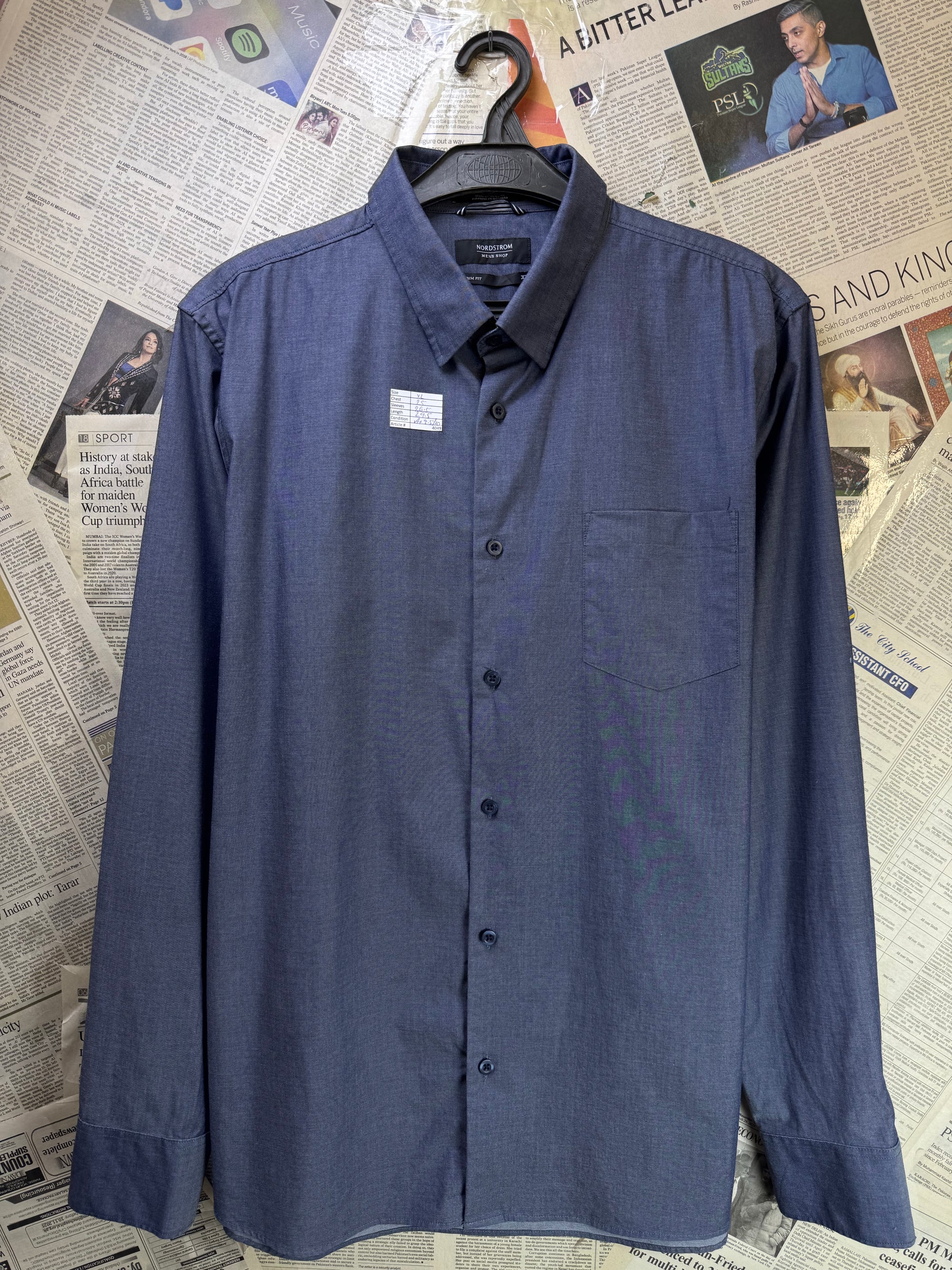 Nordstorm® XL | Chest: 25" | Charcoal | Shirt | Cotton - Spandex | 4049 - Genuine Maal