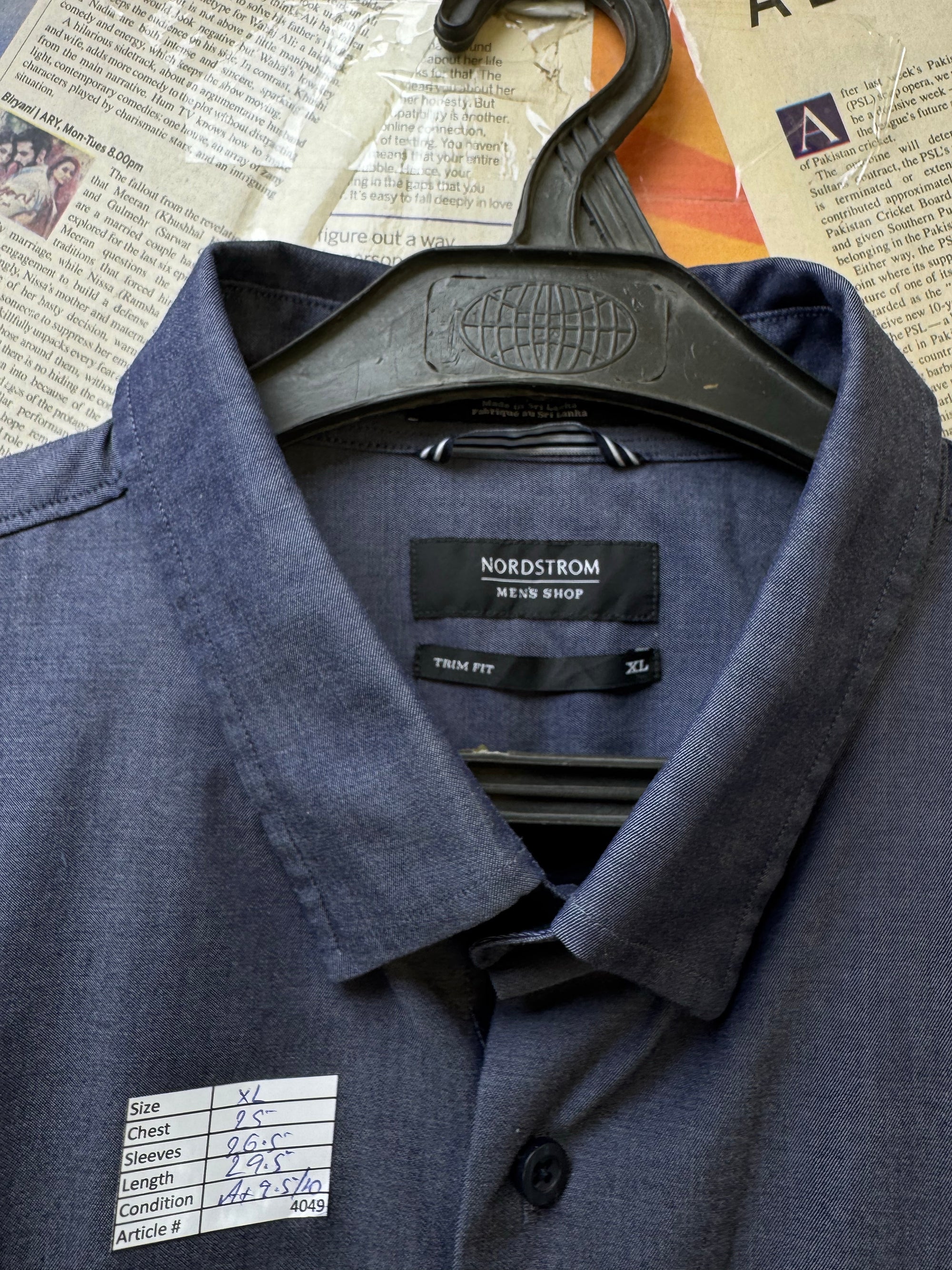 Nordstorm® XL | Chest: 25" | Charcoal | Shirt | Cotton - Spandex | 4049 - Genuine Maal