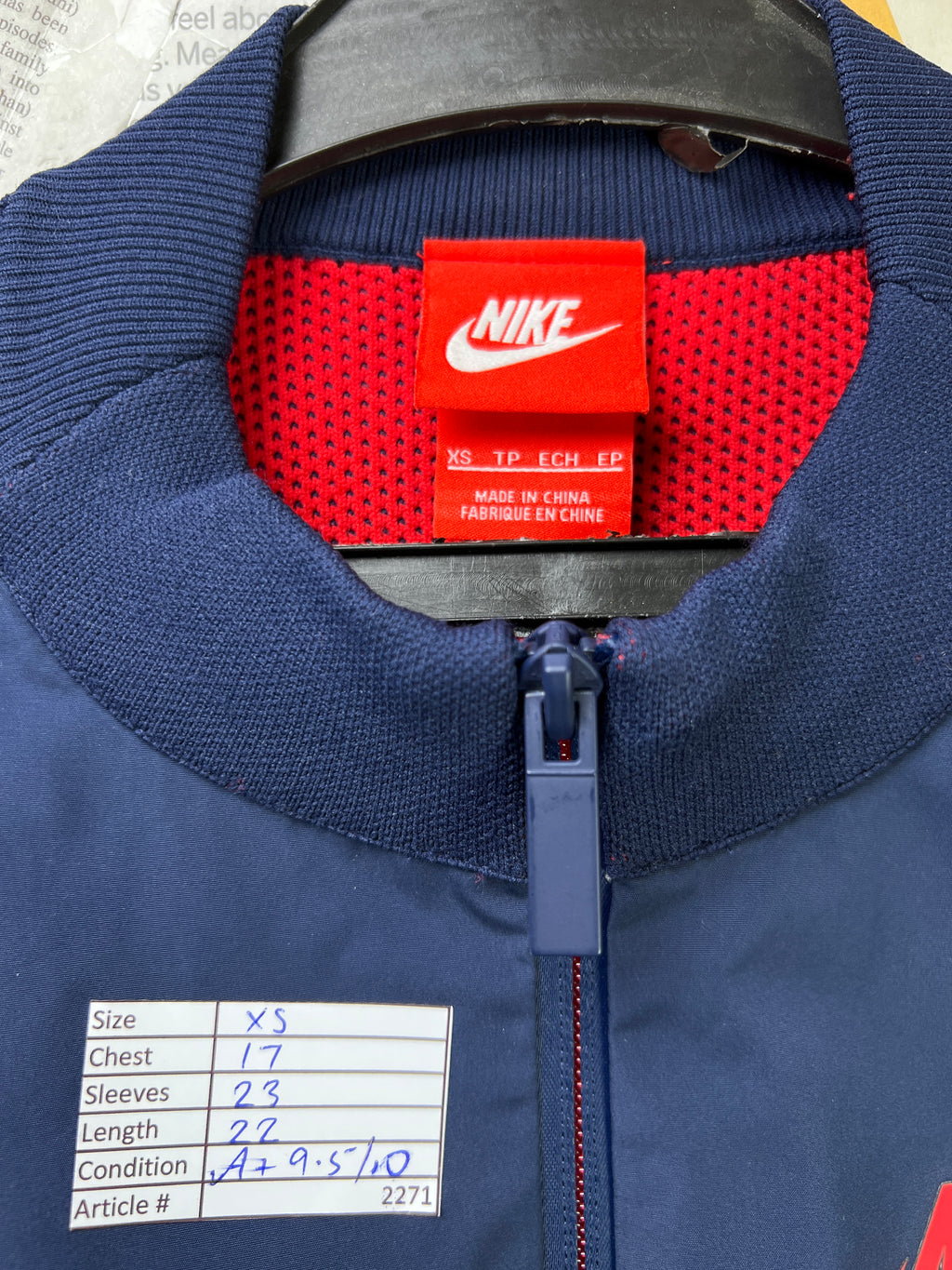 N*ke® XS | Chest: 17" | Blue | Track Suit | Nylon | 2271 - Genuine Maal