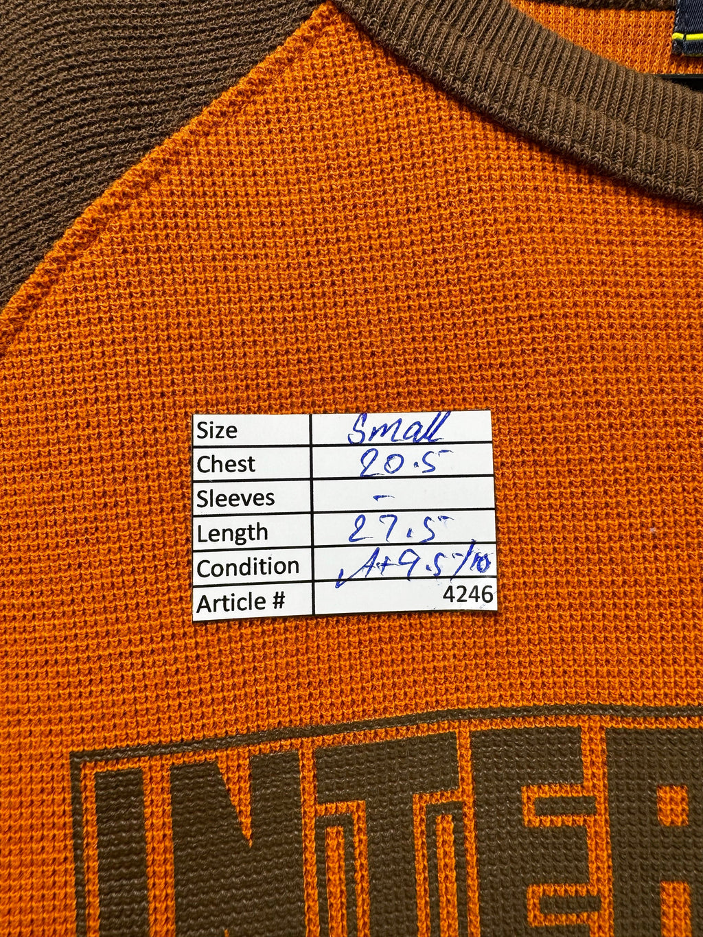 Hang10® Small | Chest: 20.5" | Burnt Orange | T-Shirt | Cotton | 4246 - Genuine Maal