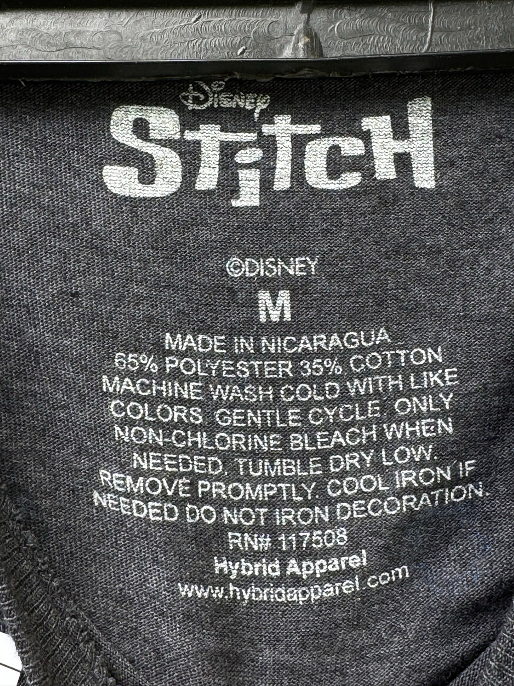 Disney® Small | Chest: 19.5" | Grey | Stitch T-Shirt | Poly - Cotton | 4252 - Genuine Maal