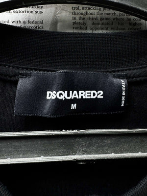 DSquared2® Small | Chest: 20" | Black | T-Shirt | Cotton - Elastane | 5247 - Genuine Maal