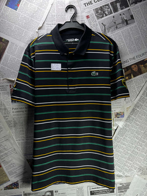 Lac*ste® Small | Chest: 20.5" | Black | Regular Fit Polo | Poly - Elastane | 5387 - Genuine Maal