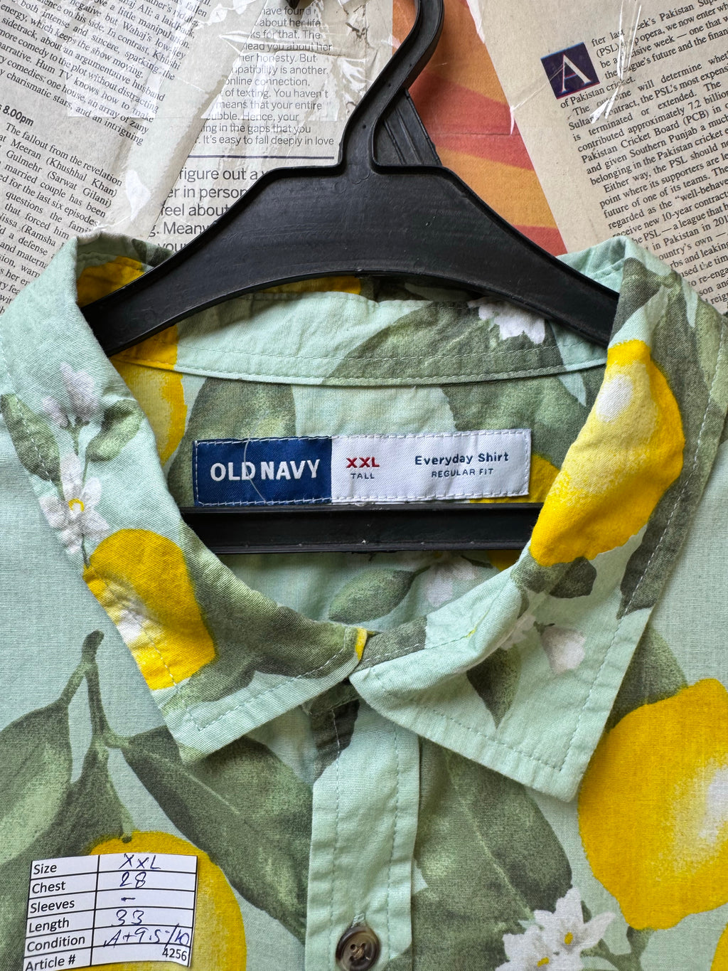 Old N*vy® XXL | Chest: 28" | Floral | Shirt | Cotton | 4256 - Genuine Maal