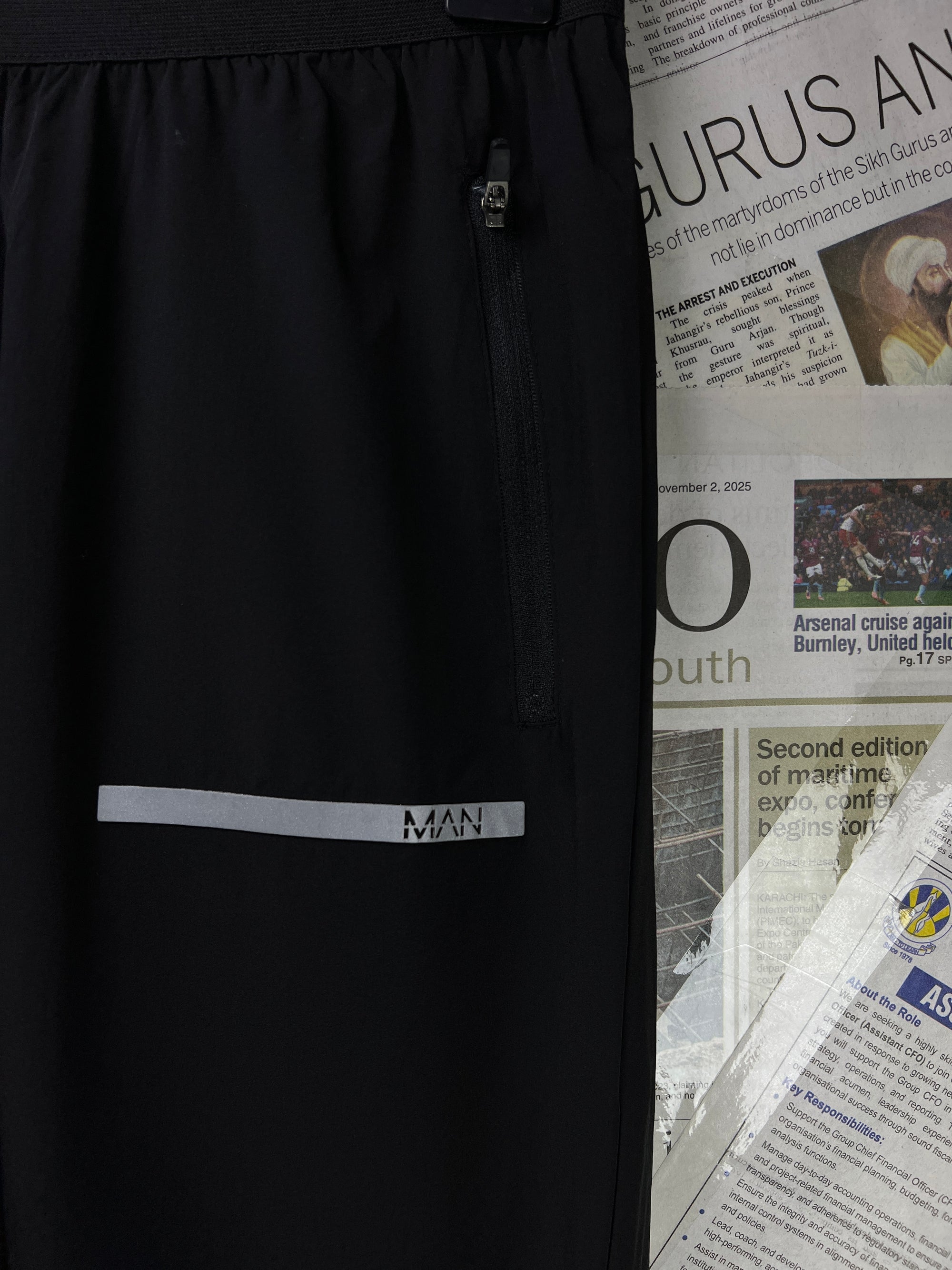 MAN® Waist: 26" to 28" | Black | Trouser | Nylon Blend | 1115 - Genuine Maal