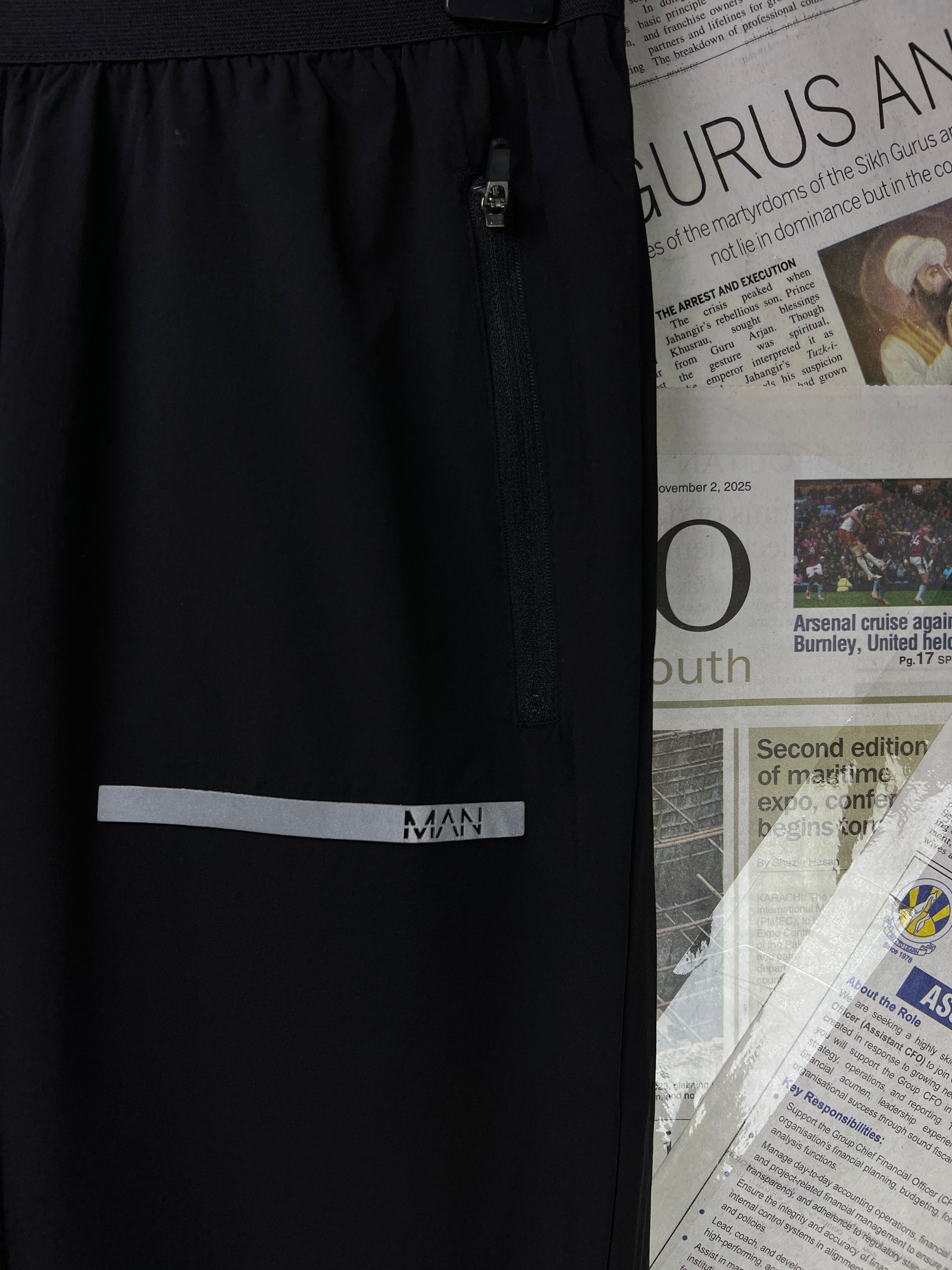MAN® Waist: 26" to 28" | Black | Trouser | Nylon Blend | 1115 - Genuine Maal