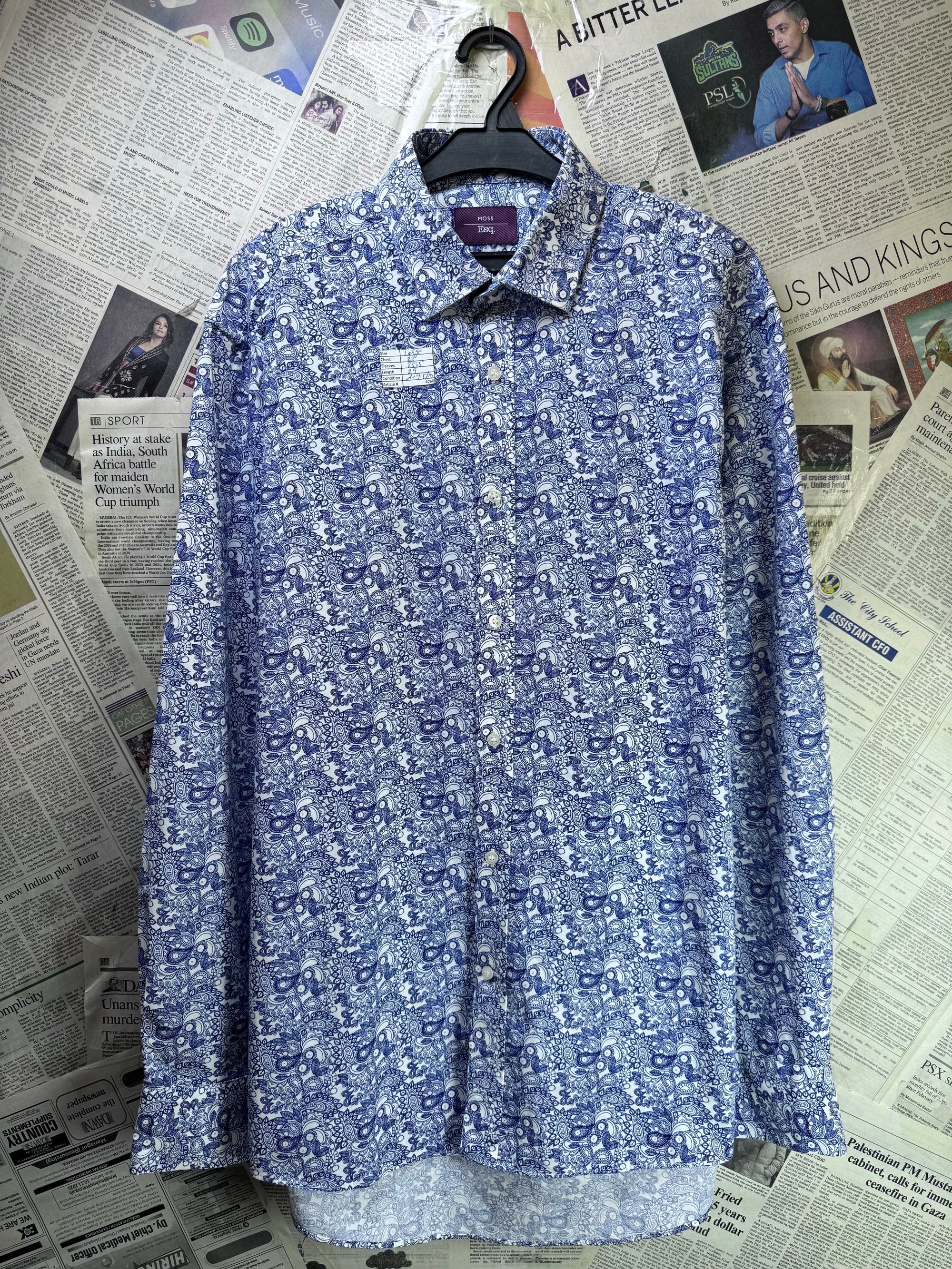 MOSS® Large | Chest: 23" | Floral | Shirt | Cotton - Poly | 4260 - Genuine Maal