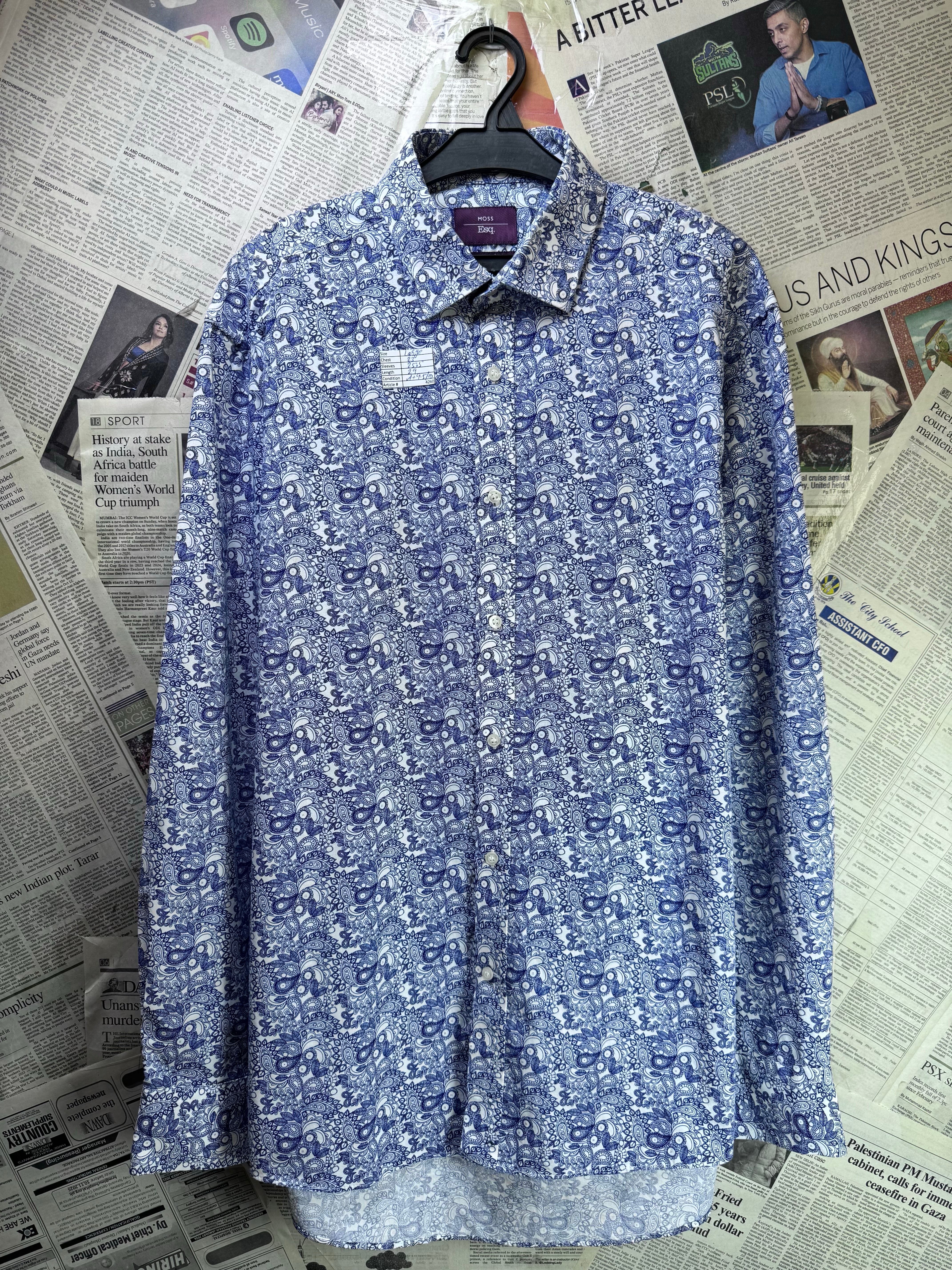 MOSS® Large | Chest: 23" | Floral | Shirt | Cotton - Poly | 4260 - Genuine Maal