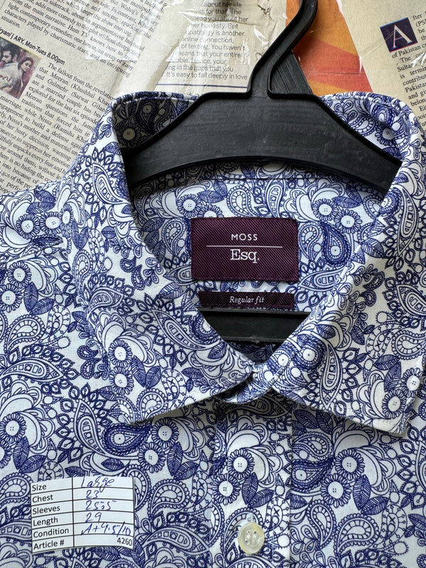 MOSS® Large | Chest: 23" | Floral | Shirt | Cotton-Poly | 4260