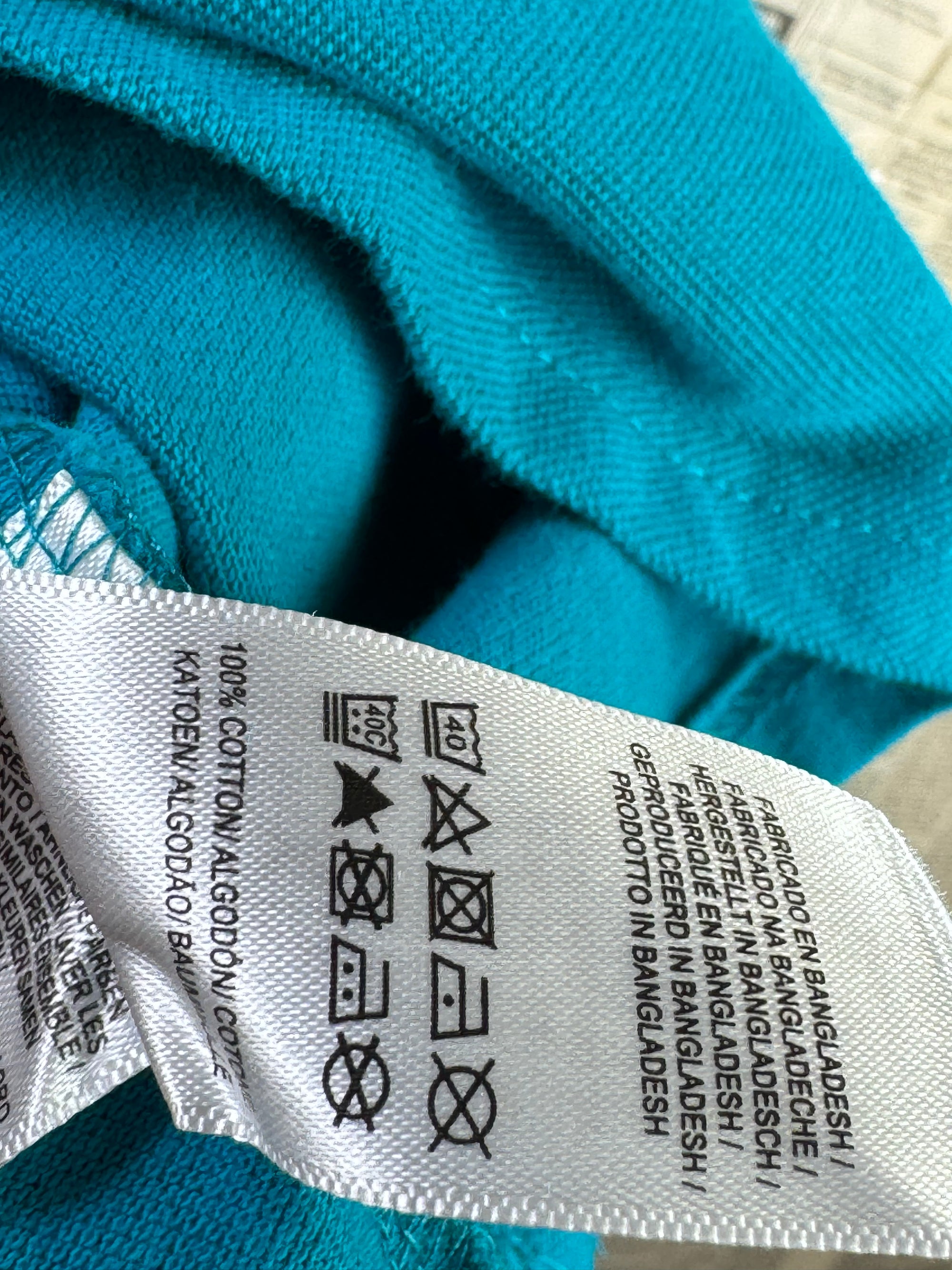 Primark® XS | Chest: 18" | Dark Cyan | Polo | Cotton | 4039 - Genuine Maal