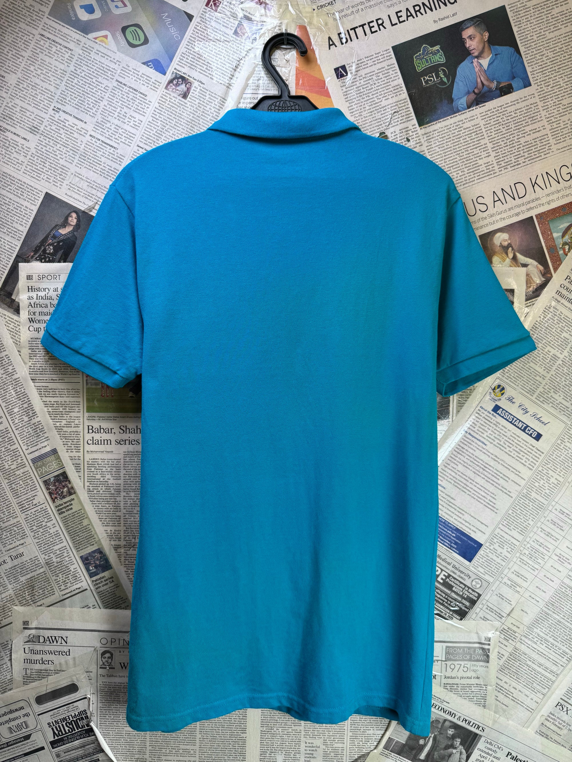 Primark® XS | Chest: 18" | Dark Cyan | Polo | Cotton | 4039 - Genuine Maal