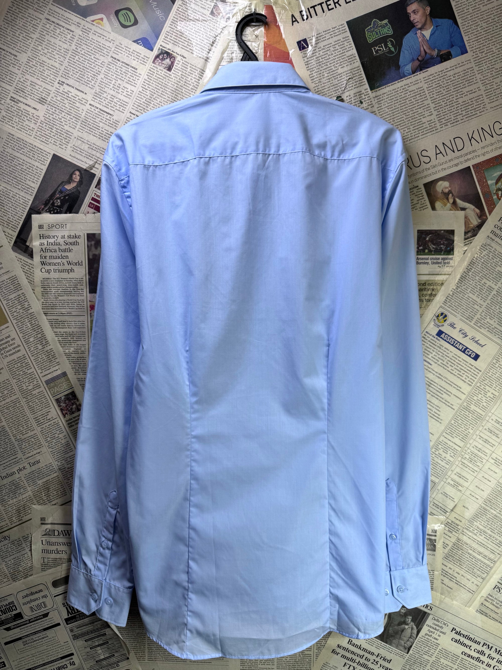 Primark® Small | Chest: 20.5" | Light Blue | 15.5" collar Shirt | Poly - Cotton | 4037 - Genuine Maal
