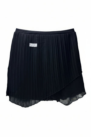 Promod® Waist: 26" to 28" | Pleated Jet Black | Mini Skirt | B6 - 3048 - Genuine Maal