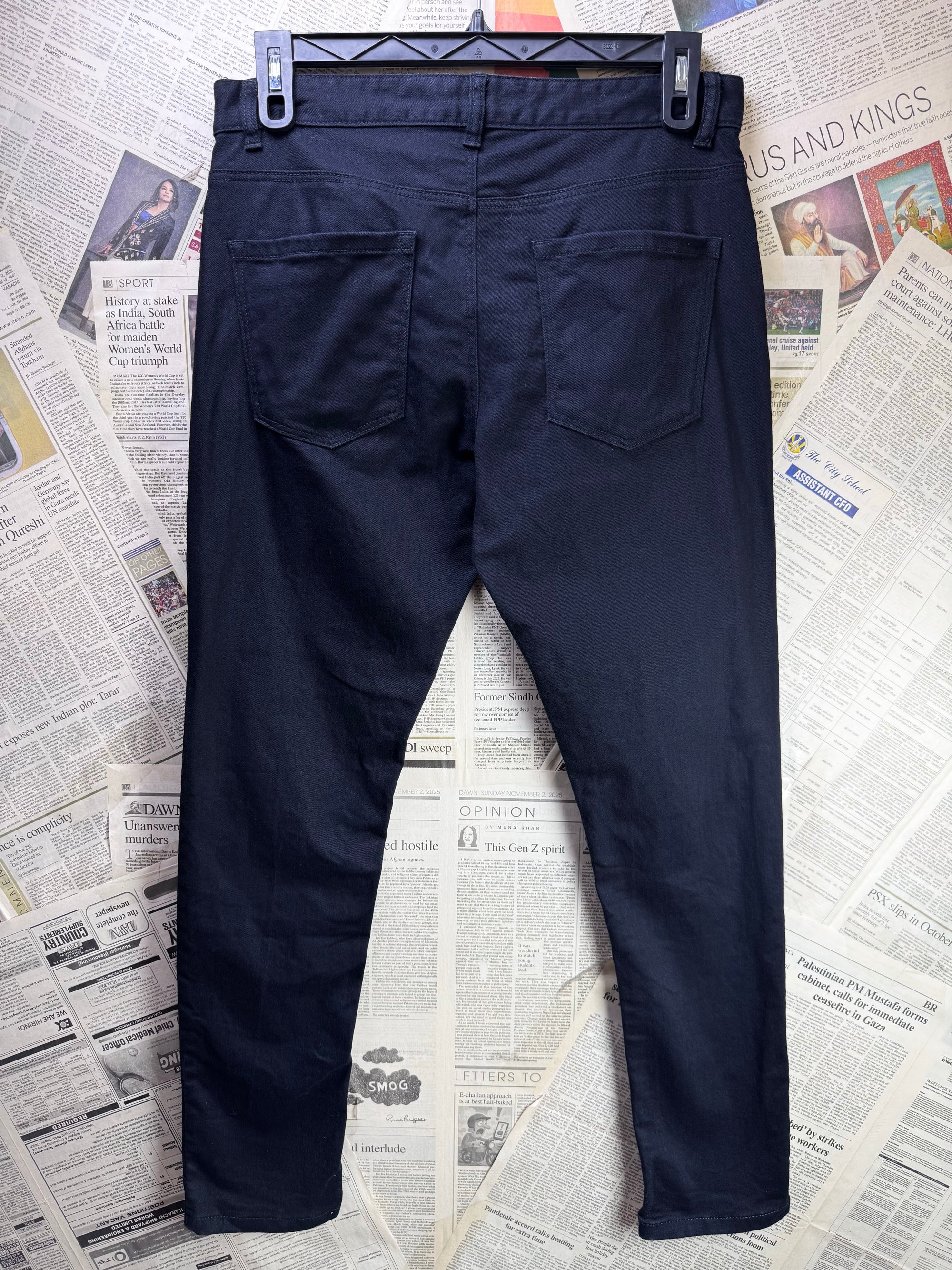 Next® Waist: 32" | Black | Skinny Fit Denim Pants | Cotton - Elastane | 1471 - Genuine Maal