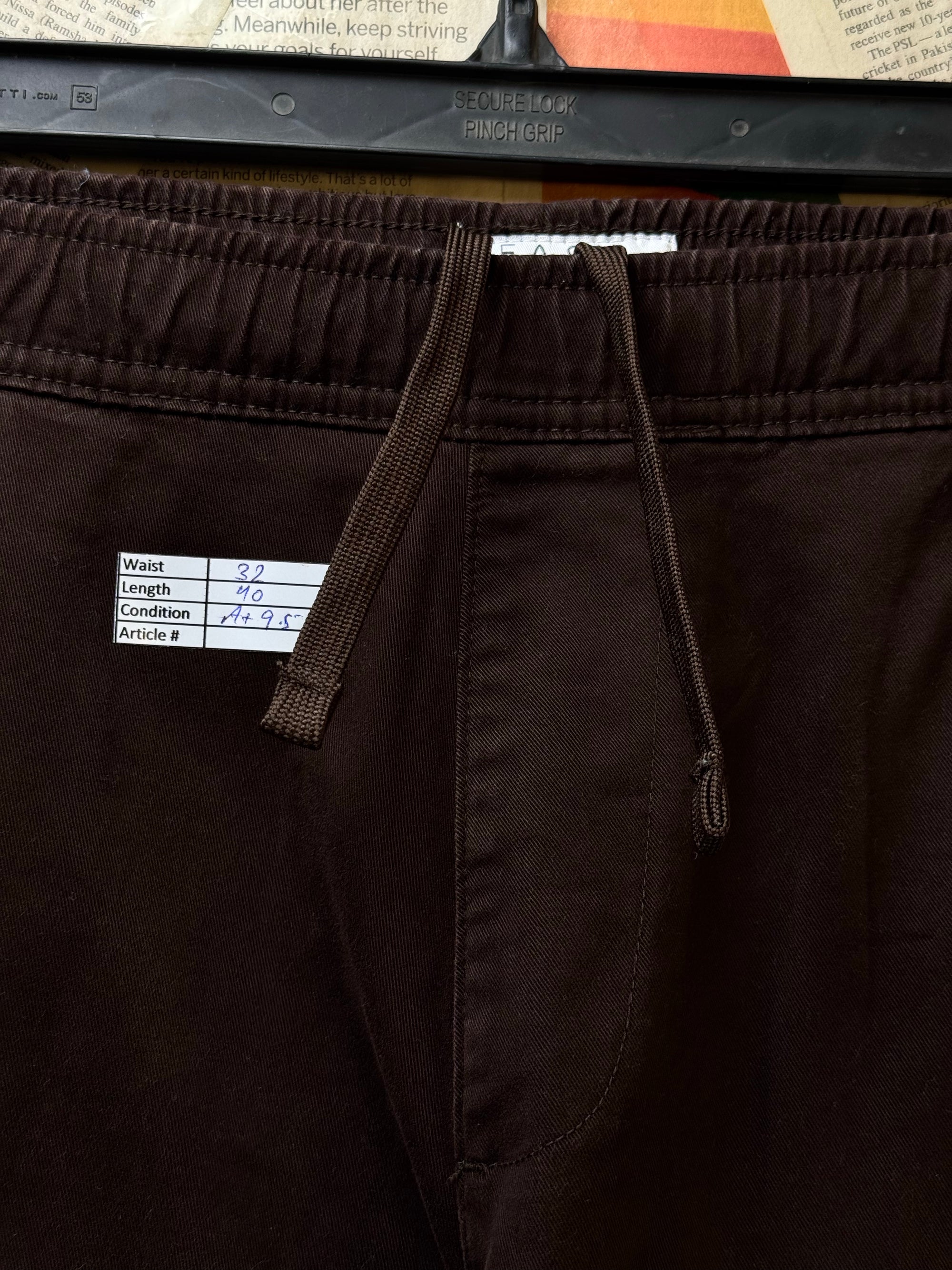 Easy® Waist: 32" | Chocolate Brown | Casual Trousers Pants | Cotton - Elastane | 1468 - Genuine Maal