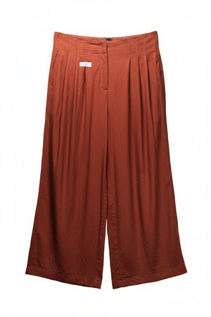 George® Waist: 34" | Slub Texture Terracotta | Palazzo Pants | B7 - 3156 - Genuine Maal