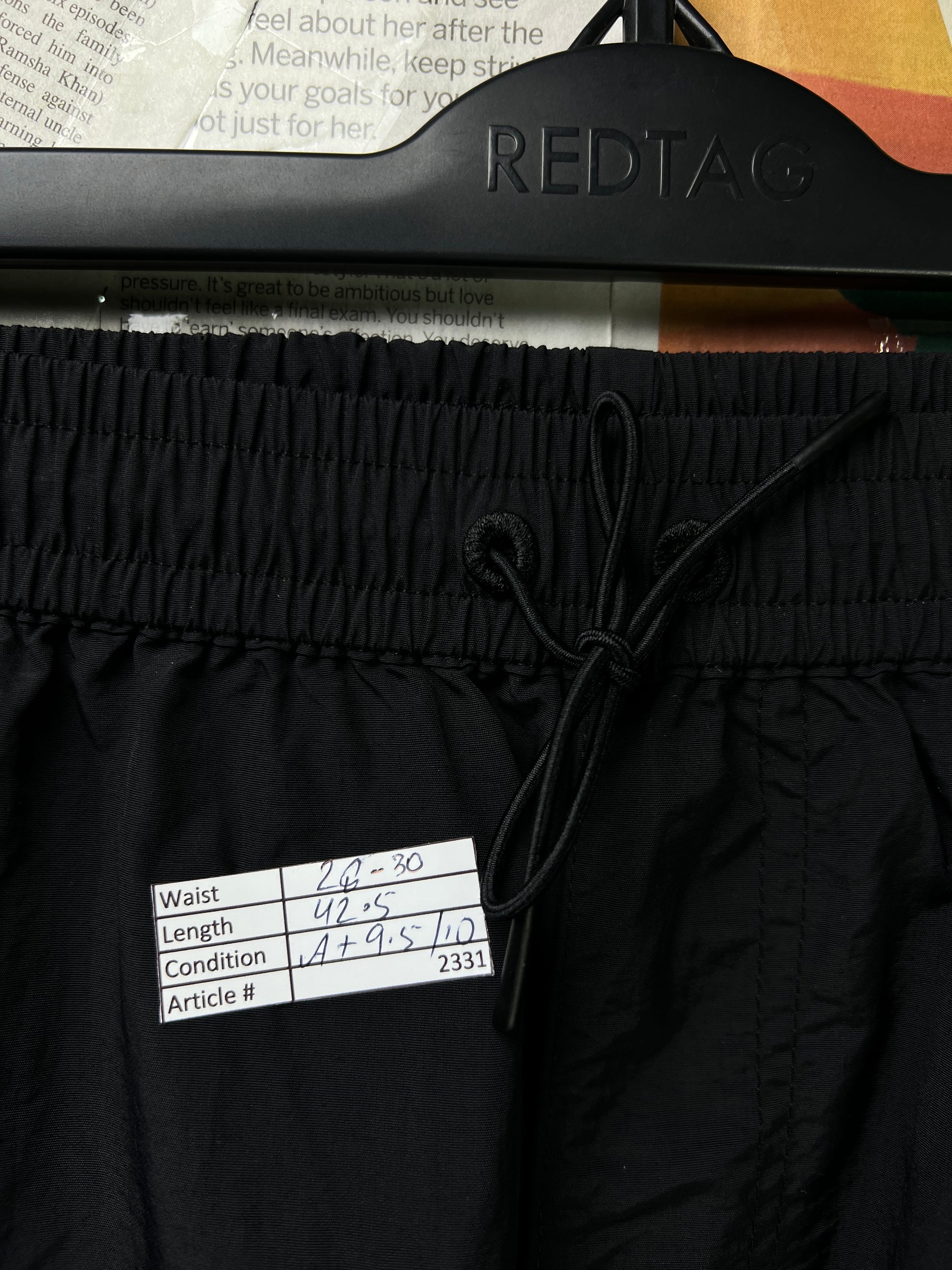 Pink Soda® Waist: 28" to 30" | Black | Trouser | Nylon | 2331 - Genuine Maal