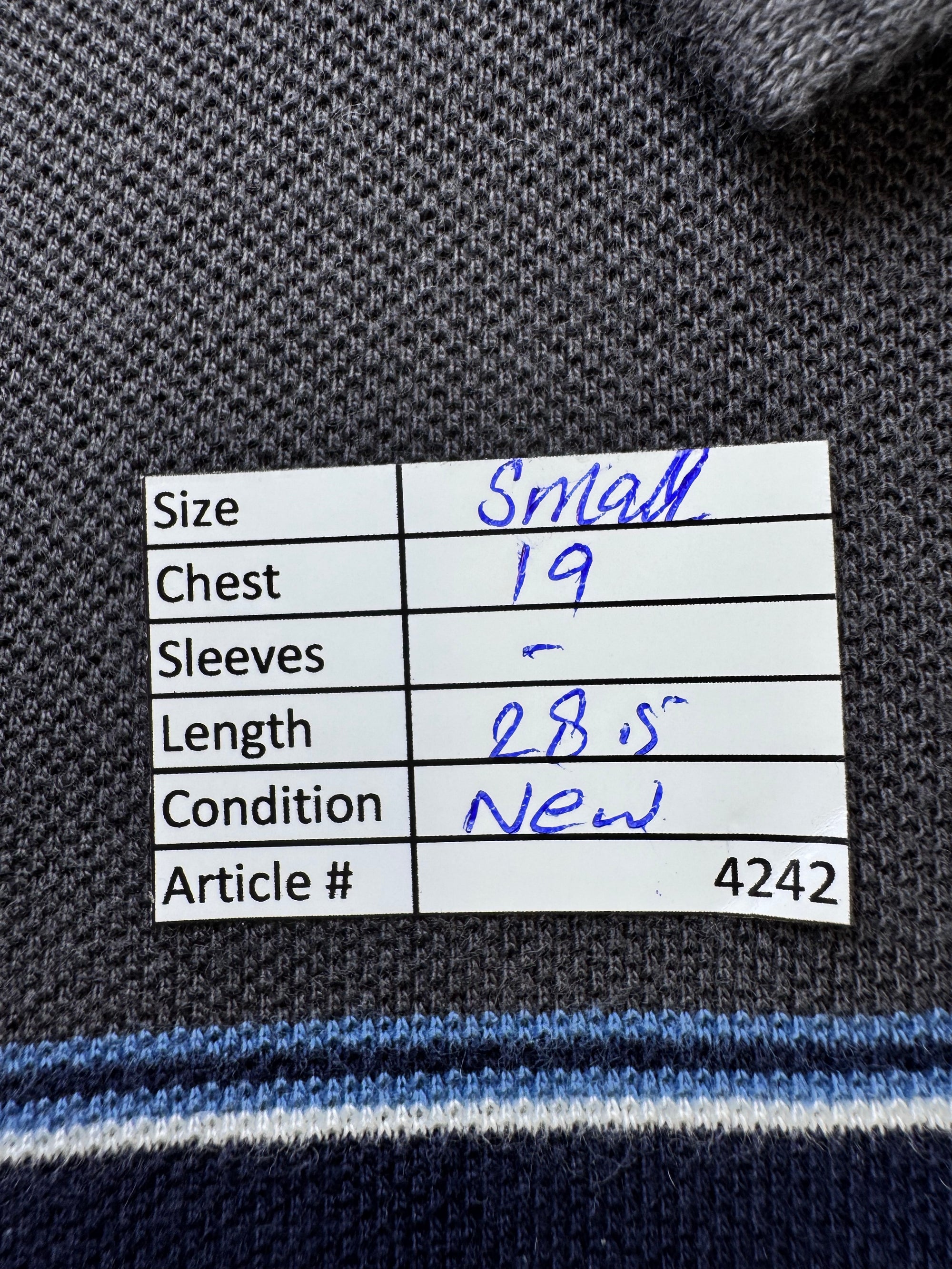 Fatface® Small | Chest: 19" | Grey & Blue | Polo | Cotton - Poly | 4242 - Genuine Maal