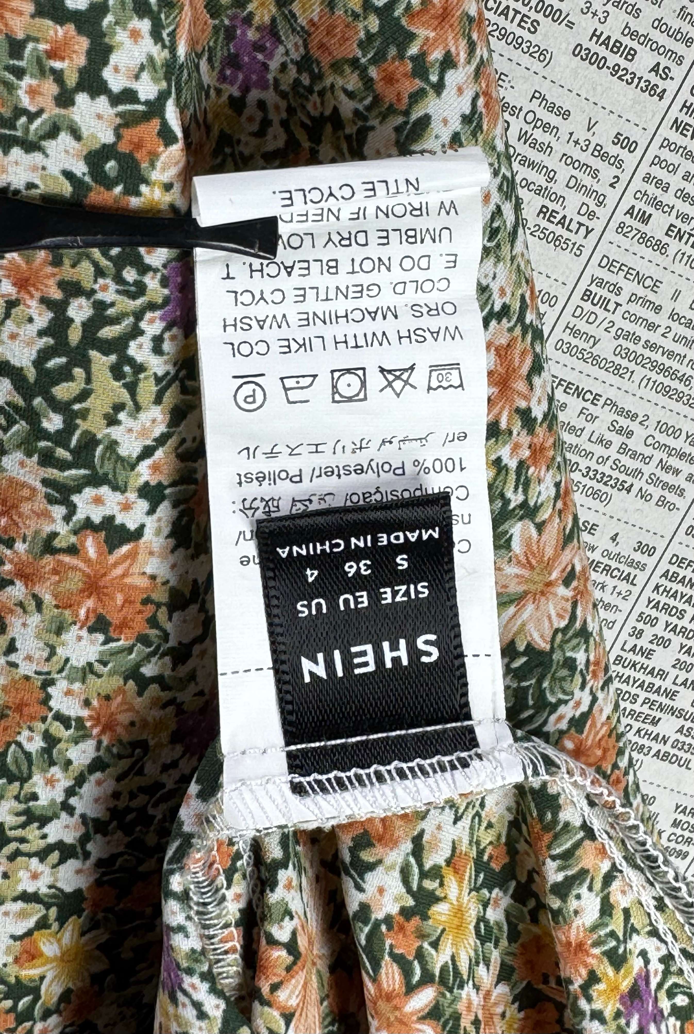 Shein® Waist: 26" to 28" | Ditsy Floral | Maxi Skirt | B7 - 3158 - Genuine Maal