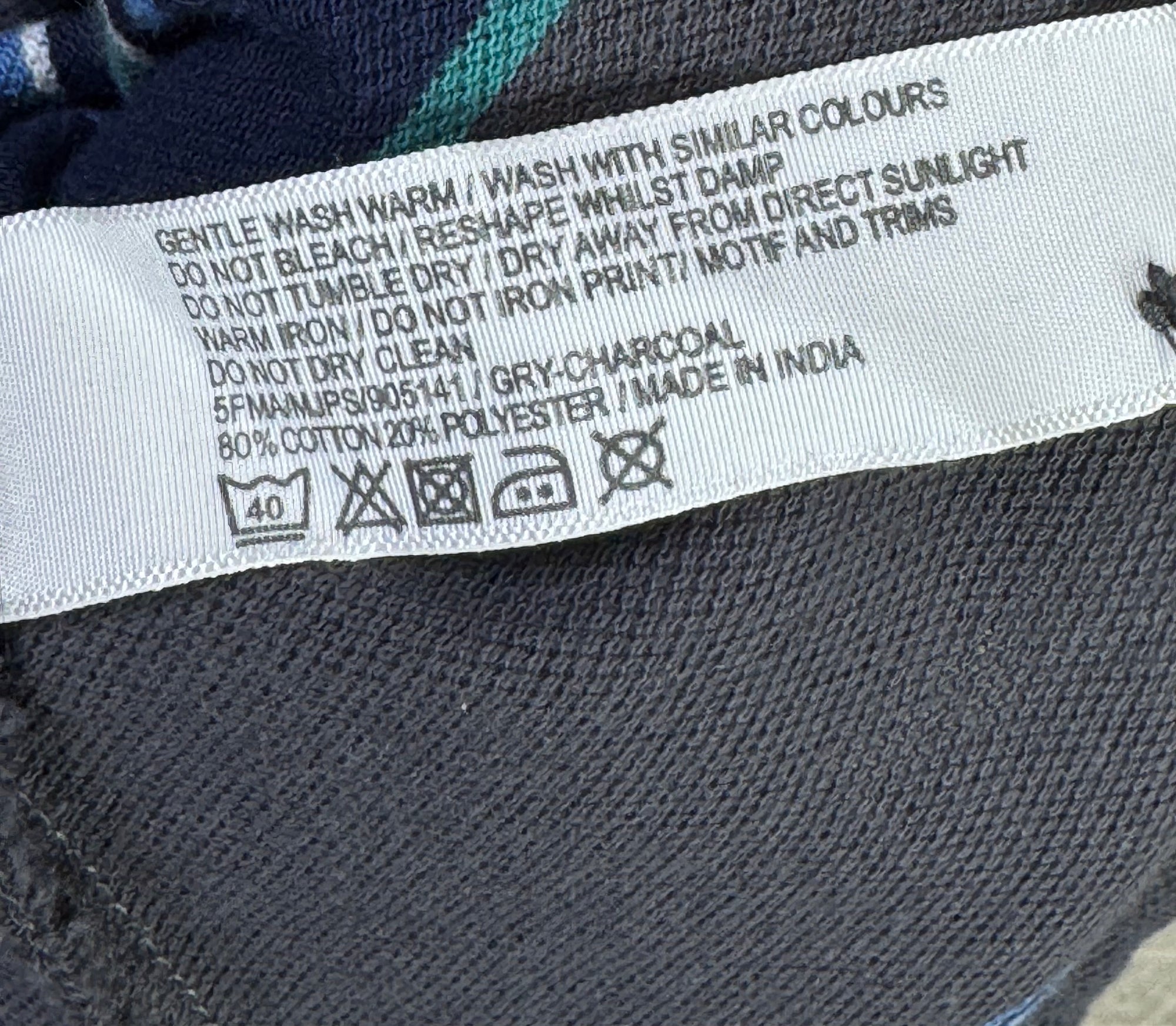 Fatface® Small | Chest: 19" | Grey & Blue | Polo | Cotton - Poly | 4242 - Genuine Maal