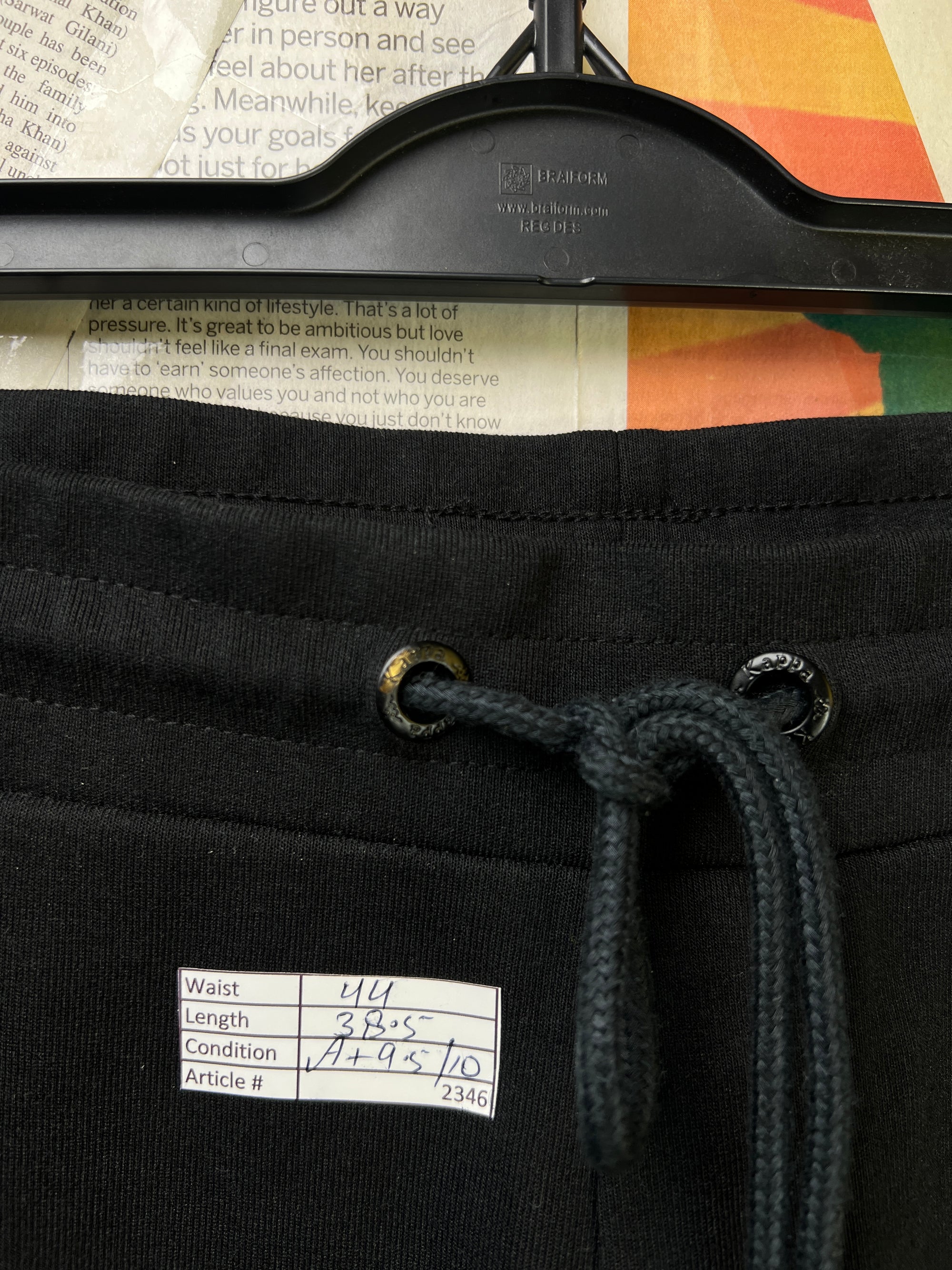 Kappa® Waist: 44" | Black | Trouser | Cotton - Poly | 2346 - Genuine Maal