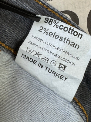 DSQUARED2® Waist: 40" | Stone Grey | Biker Distressed Denim Pants | Cotton - Elastane | 1481 - Genuine Maal