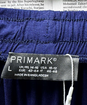 Primark® Waist: 34" to 36" | Solid Deep Indigo | Maxi Skirt | B7 - 3060 - Genuine Maal