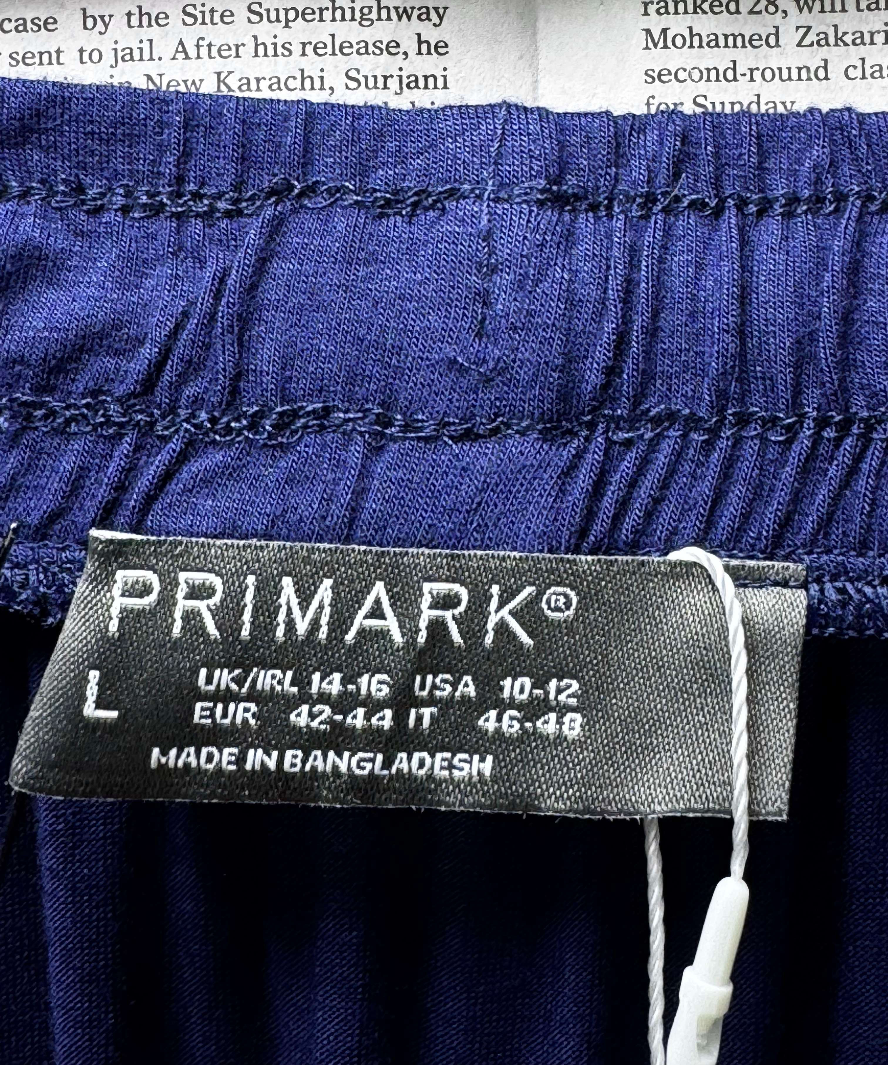 Primark® Waist: 34" to 36" | Solid Deep Indigo | Maxi Skirt | B7 - 3060 - Genuine Maal