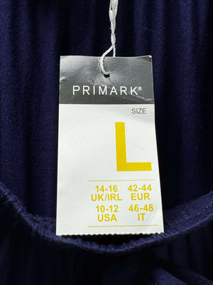 Primark® Waist: 34" to 36" | Solid Deep Indigo | Maxi Skirt | B7 - 3060 - Genuine Maal