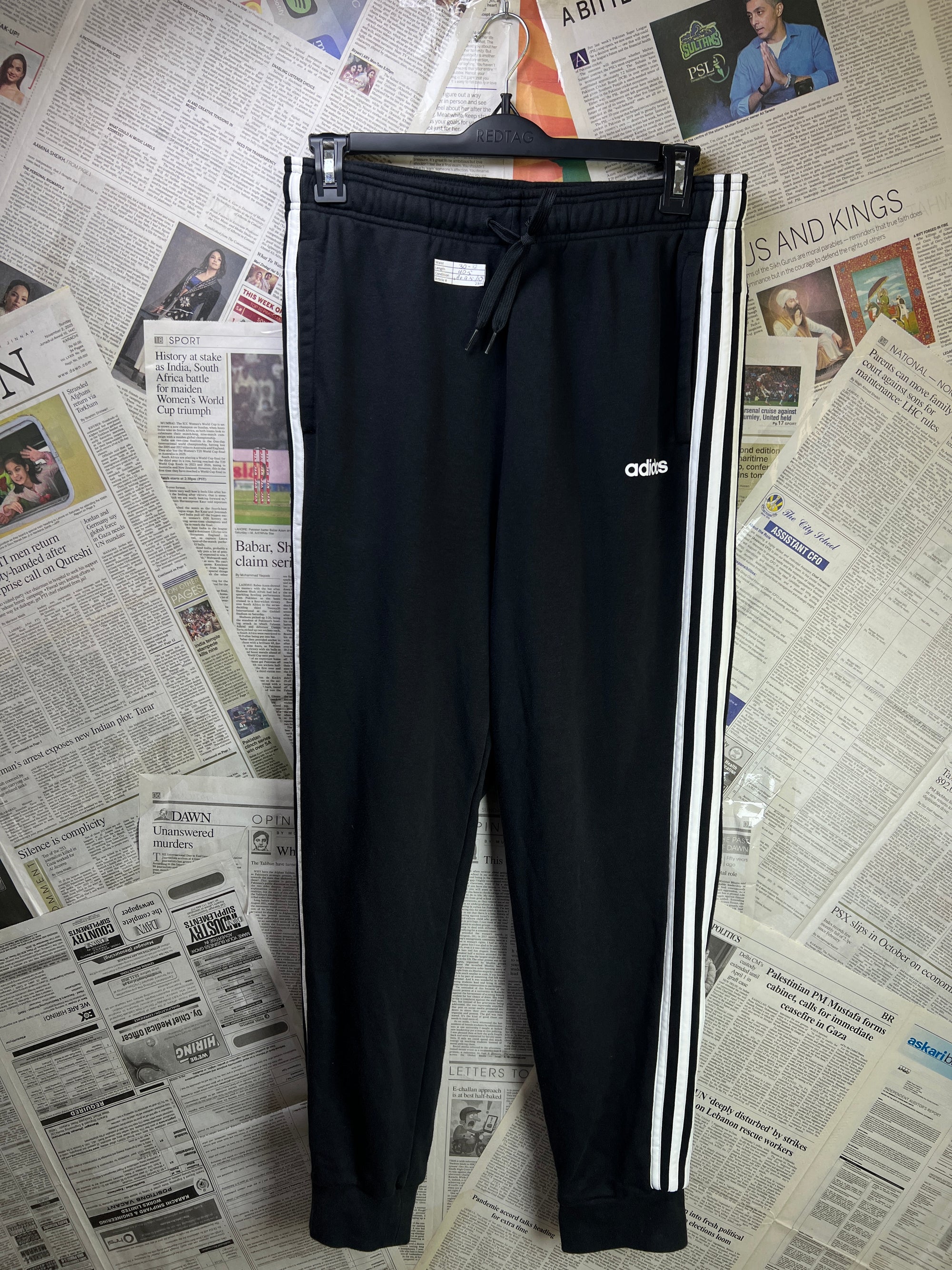 Adid*s® Waist: 30" to 32" | Black | Trouser | Cotton - Poly | 2349 - Genuine Maal