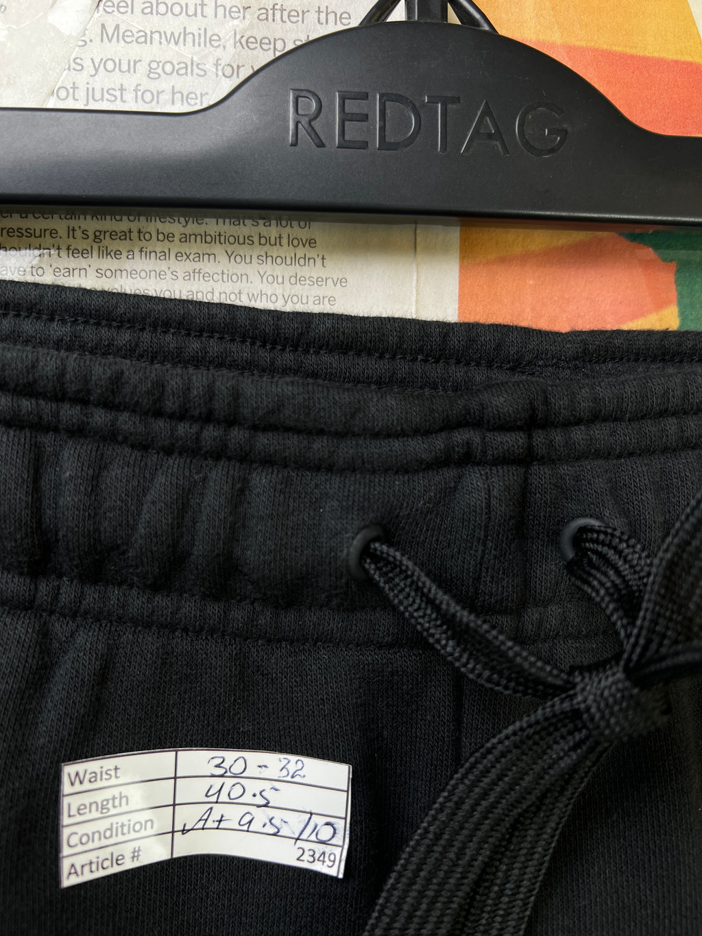 Adid*s® Waist: 30" to 32" | Black | Trouser | Cotton - Poly | 2349 - Genuine Maal