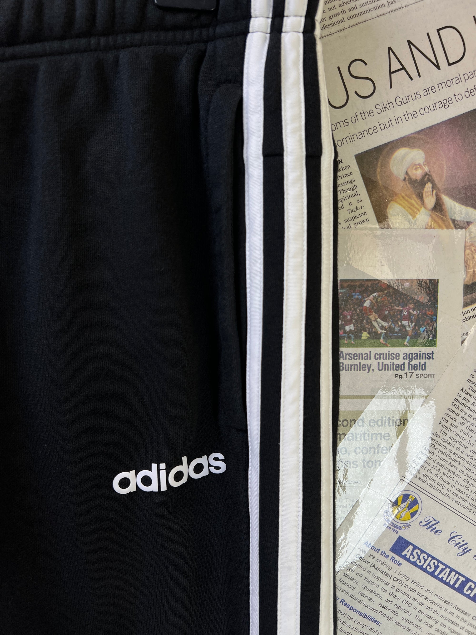 Adid*s® Waist: 30" to 32" | Black | Trouser | Cotton - Poly | 2349 - Genuine Maal