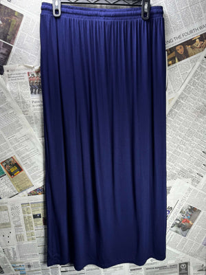 Primark® Waist: 34" to 36" | Solid Deep Indigo | Maxi Skirt | B7 - 3060 - Genuine Maal