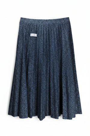 M&S® Waist: 28" | Micro - Polka Dot Navy Blue | Midi Skirt | B7 - 3155 - Genuine Maal