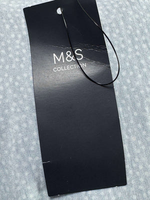 M&S® Waist: 28" | Micro - Polka Dot Navy Blue | Midi Skirt | B7 - 3155 - Genuine Maal