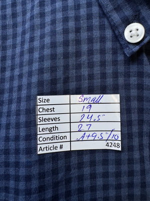 Cedar Wood® Small | Chest: 19" | Blue Check | Shirt | 4248 - Genuine Maal