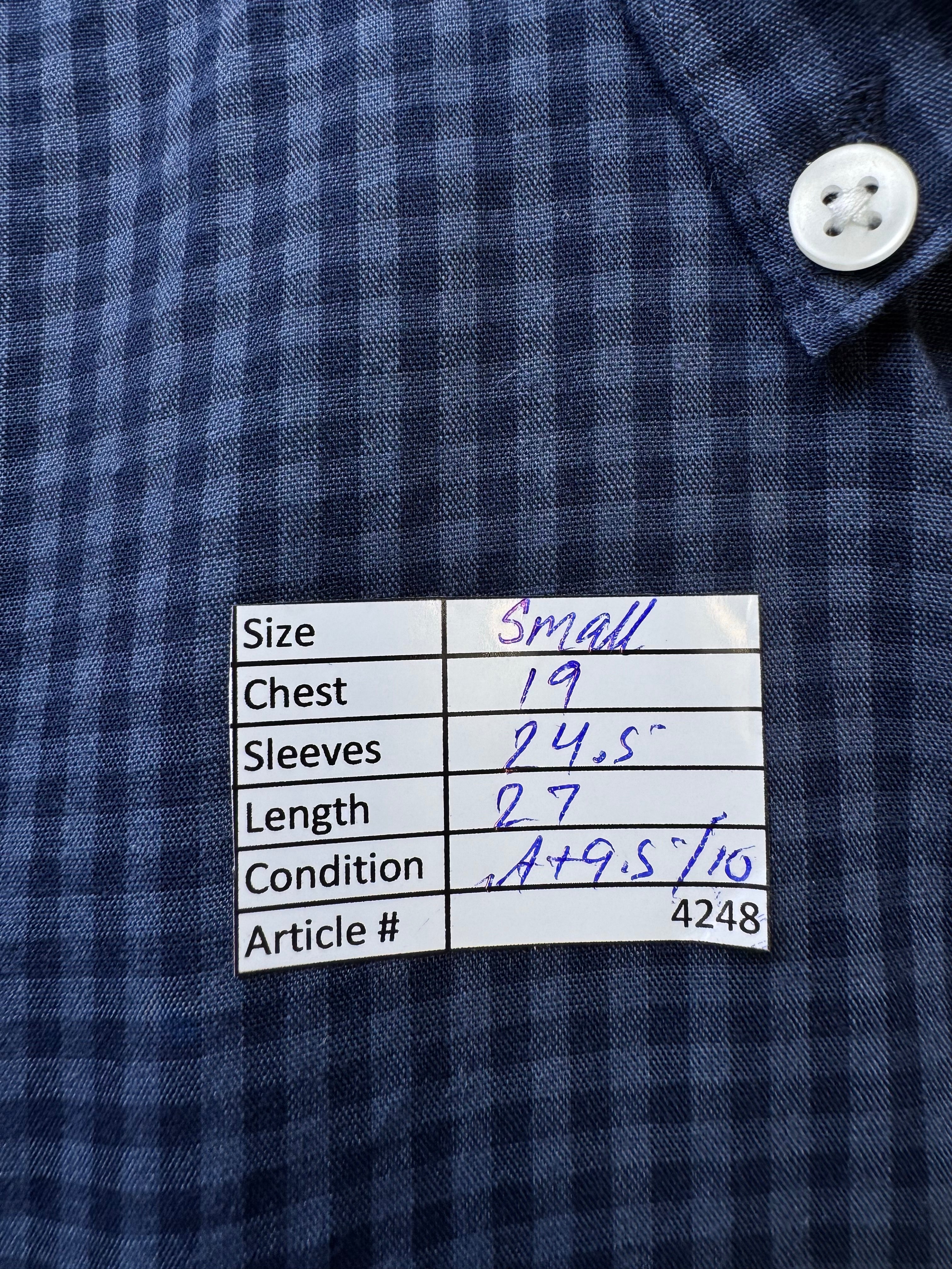 Cedar Wood® Small | Chest: 19" | Blue Check | Shirt | 4248 - Genuine Maal