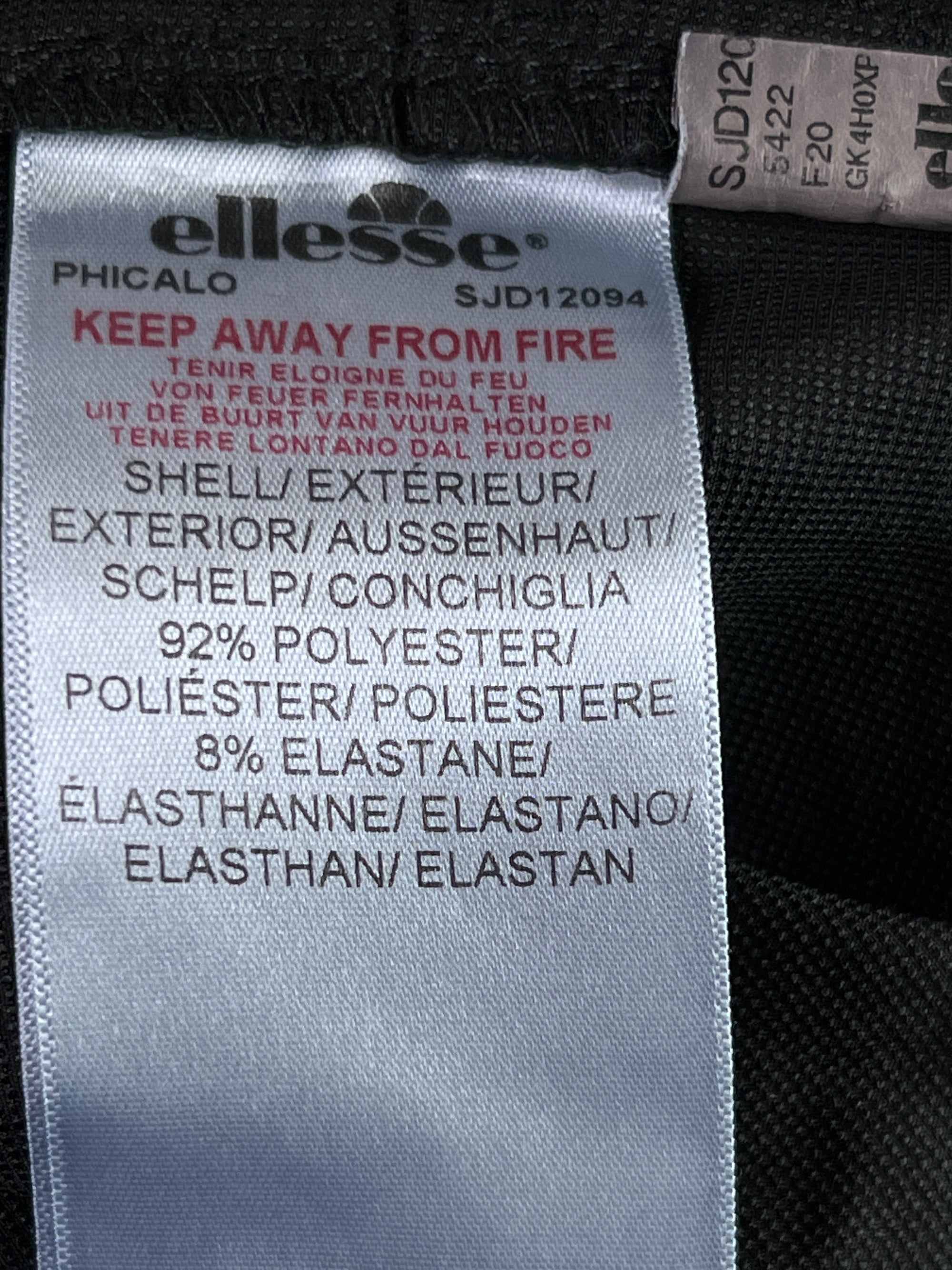 Ellesse® Waist: 26" | Black | Cargo Trouser | Poly | 2345 - Genuine Maal