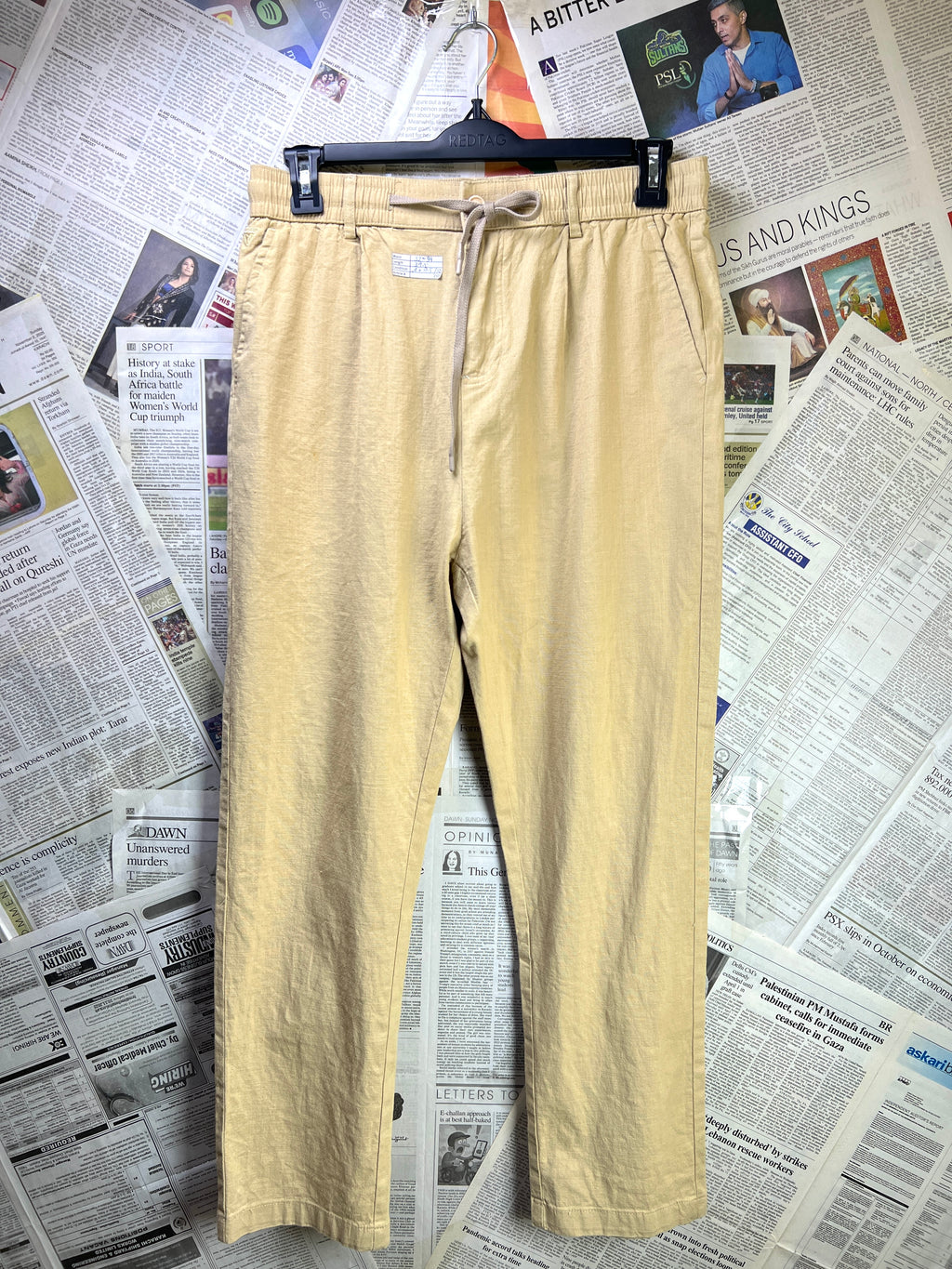 Stracci® Waist: 32" to 34" | Beige | Trouser | Cotton | 2320 - Genuine Maal